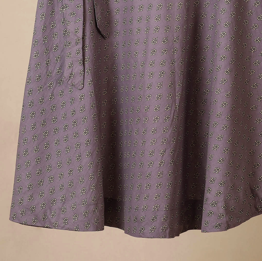 Purple - jaipur cotton wrap around skirt 51 - handcrafted