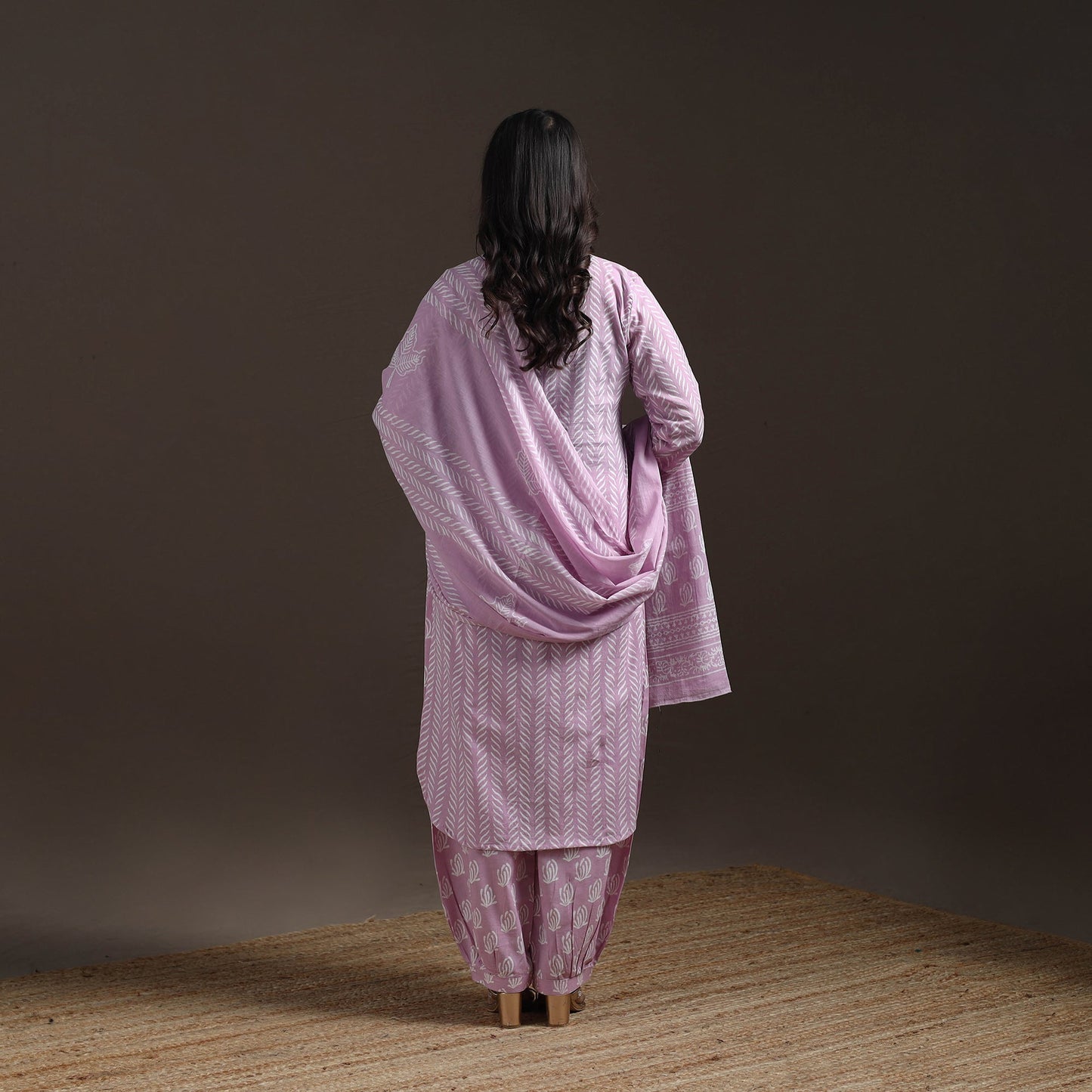 Jaipur hand cotton suit set with dupatta for women 18