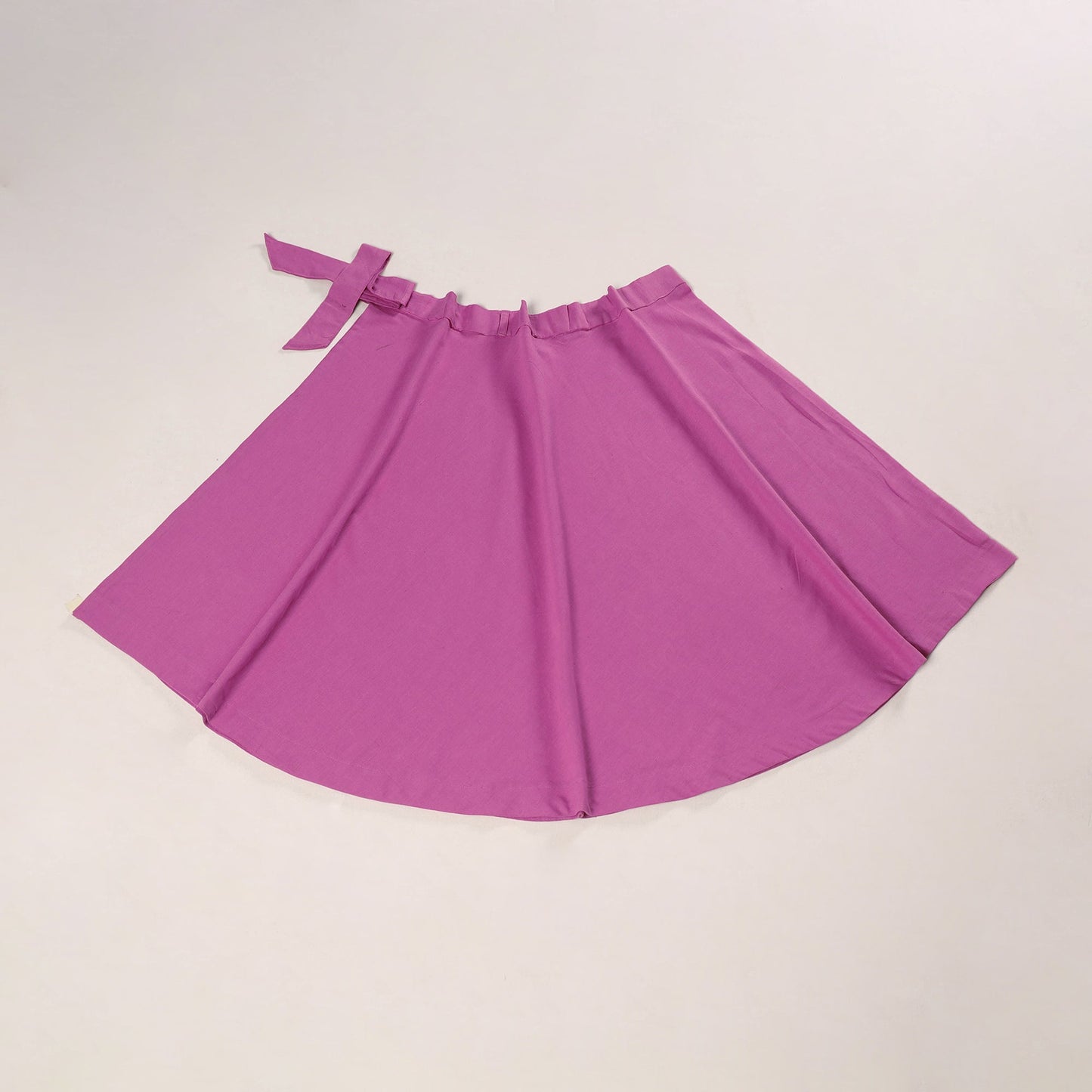 Purple - jhiri handloom plain cotton wrap around skirt 25