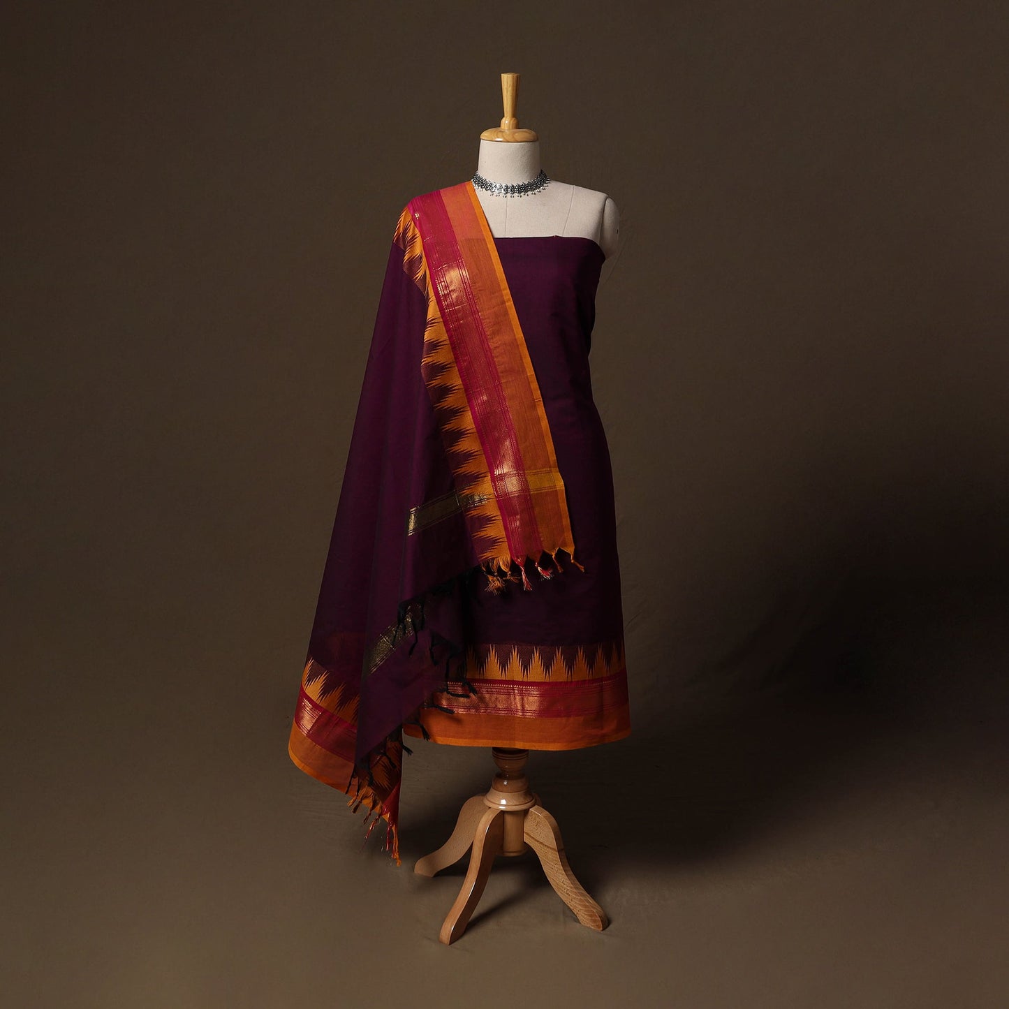 Kandangi chettinad cotton 2pc unstitched dress material 14