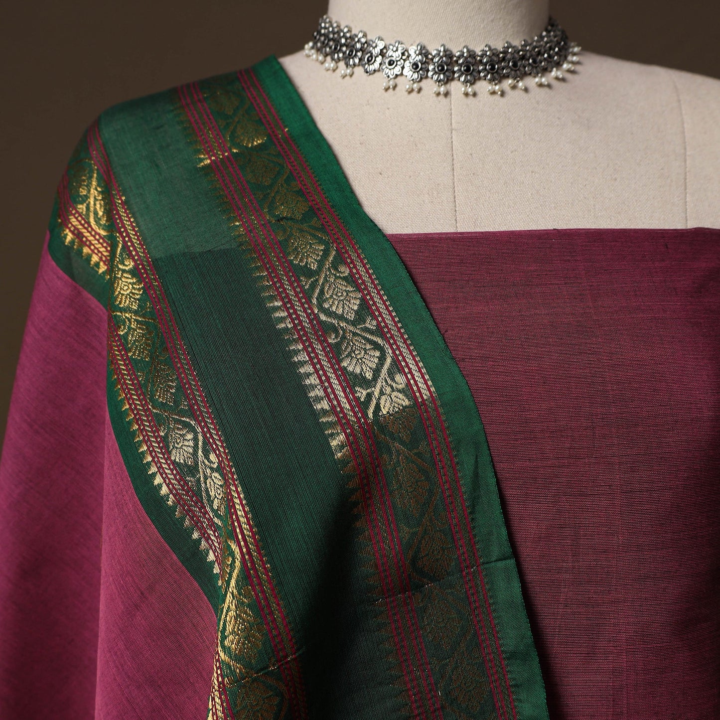 Kandangi chettinad cotton 2pc unstitched dress material 16