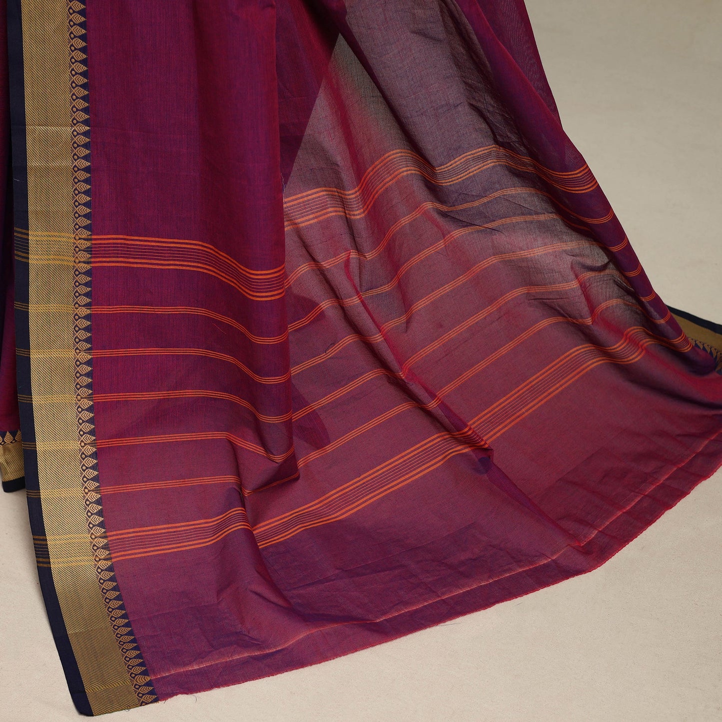 Purple - kandangi chettinad cotton saree with border 18