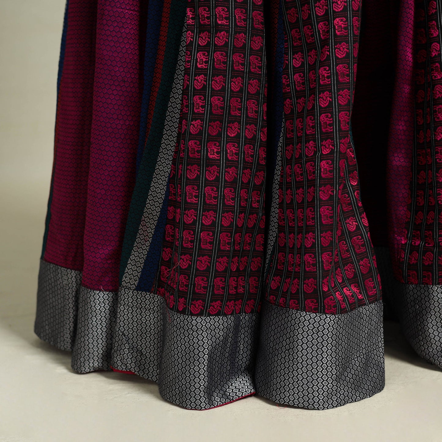 Purple Khun Patchwork 24 Kali Cotton Long Skirt