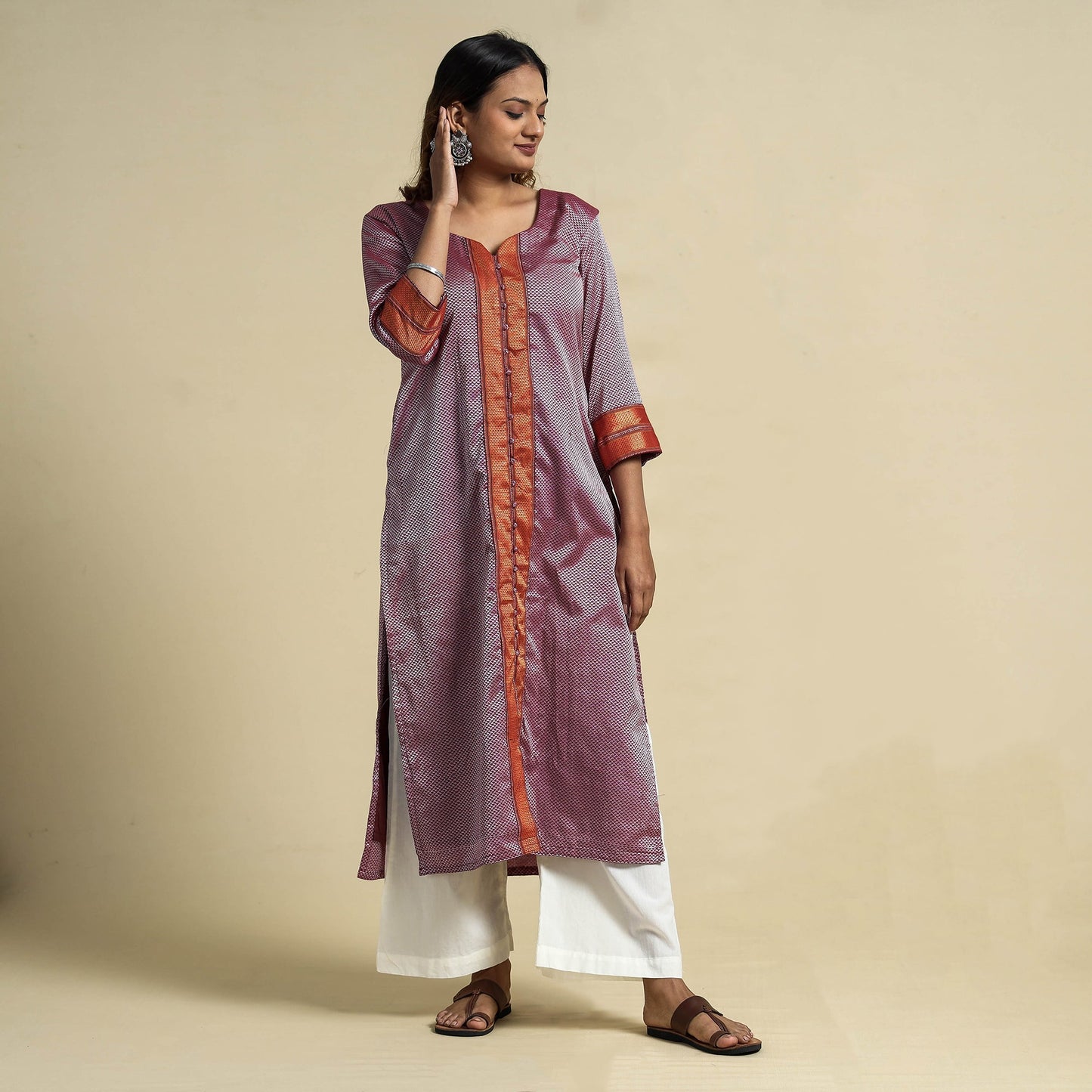 Buy Khun Weave Cotton Straight Kurta Online at iTokri.com
