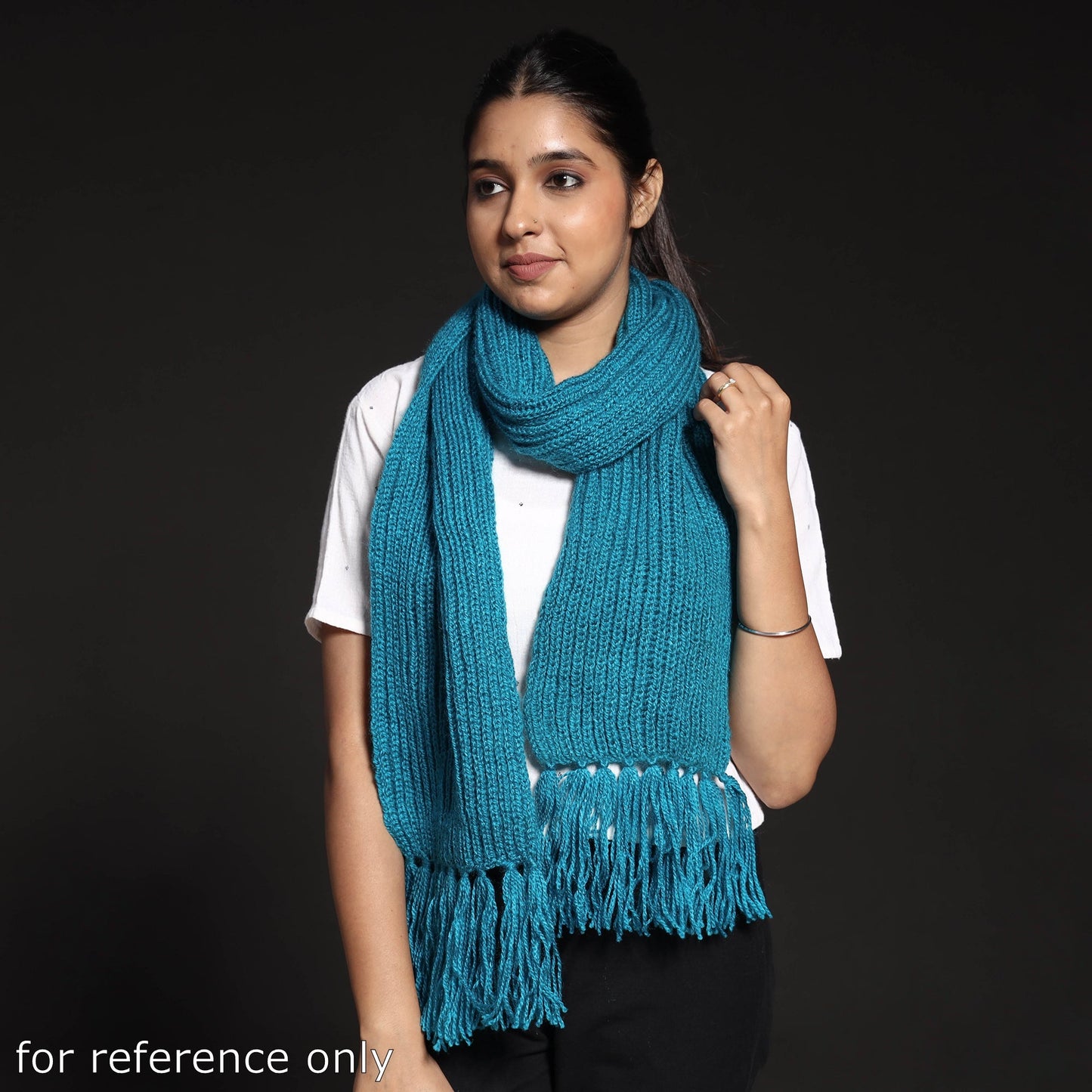 Kumaun Hand Knitted Woolen Muffler (66 in)