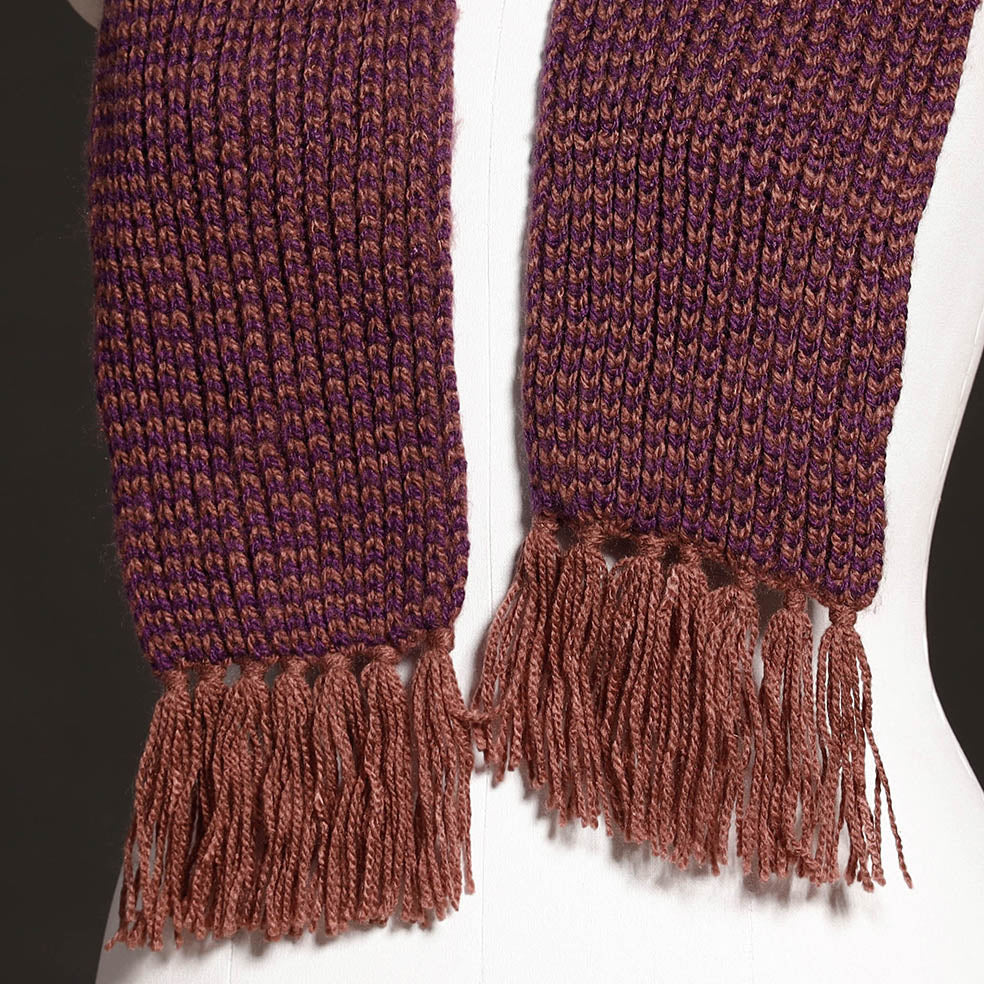 Kumaun Hand Knitted Woolen Muffler (66 in)