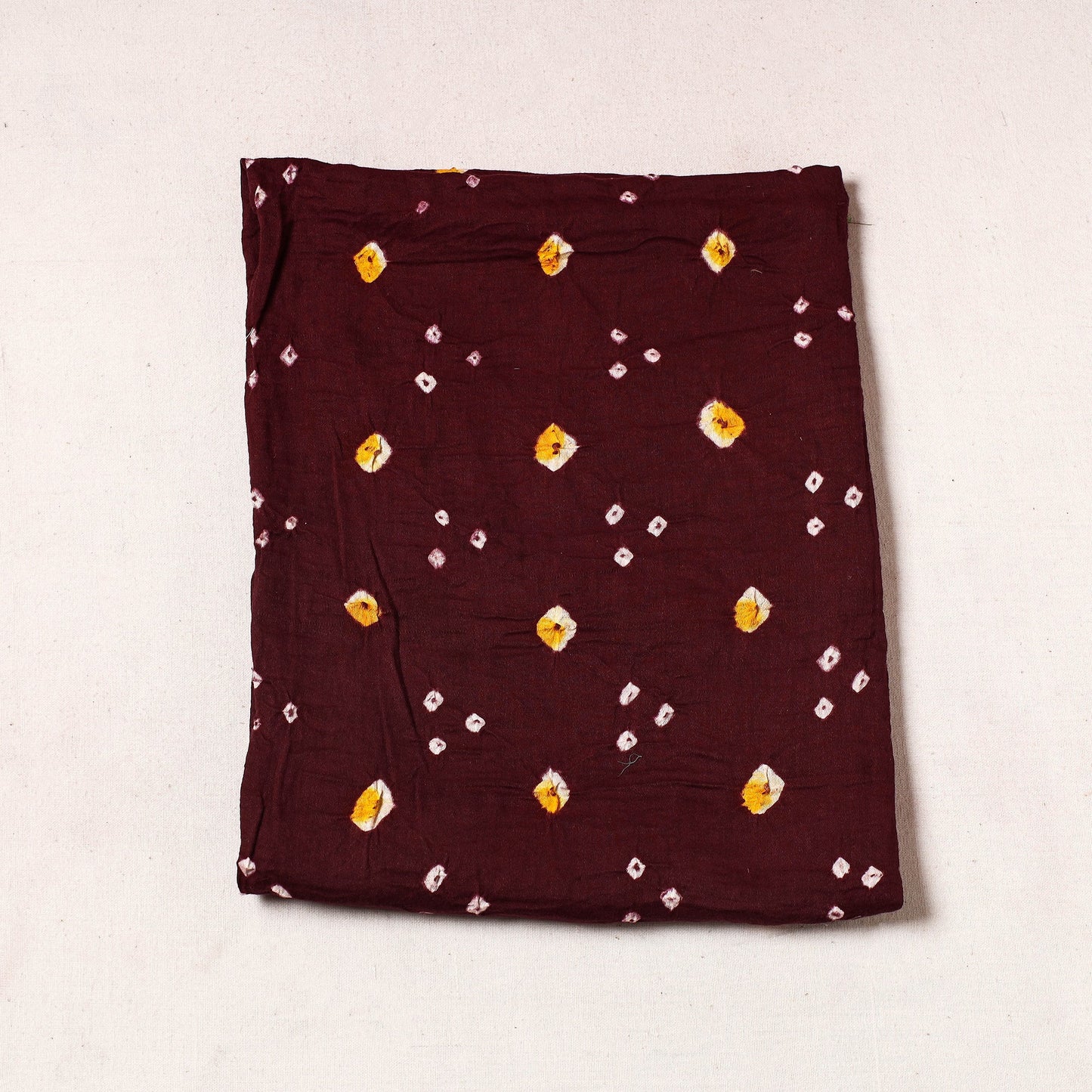 Kutch Bandhani Tie-Dye Satin Cotton Precut Fabric