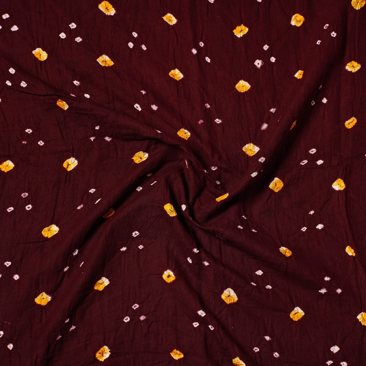 Kutch Bandhani Tie-Dye Satin Cotton Precut Fabric