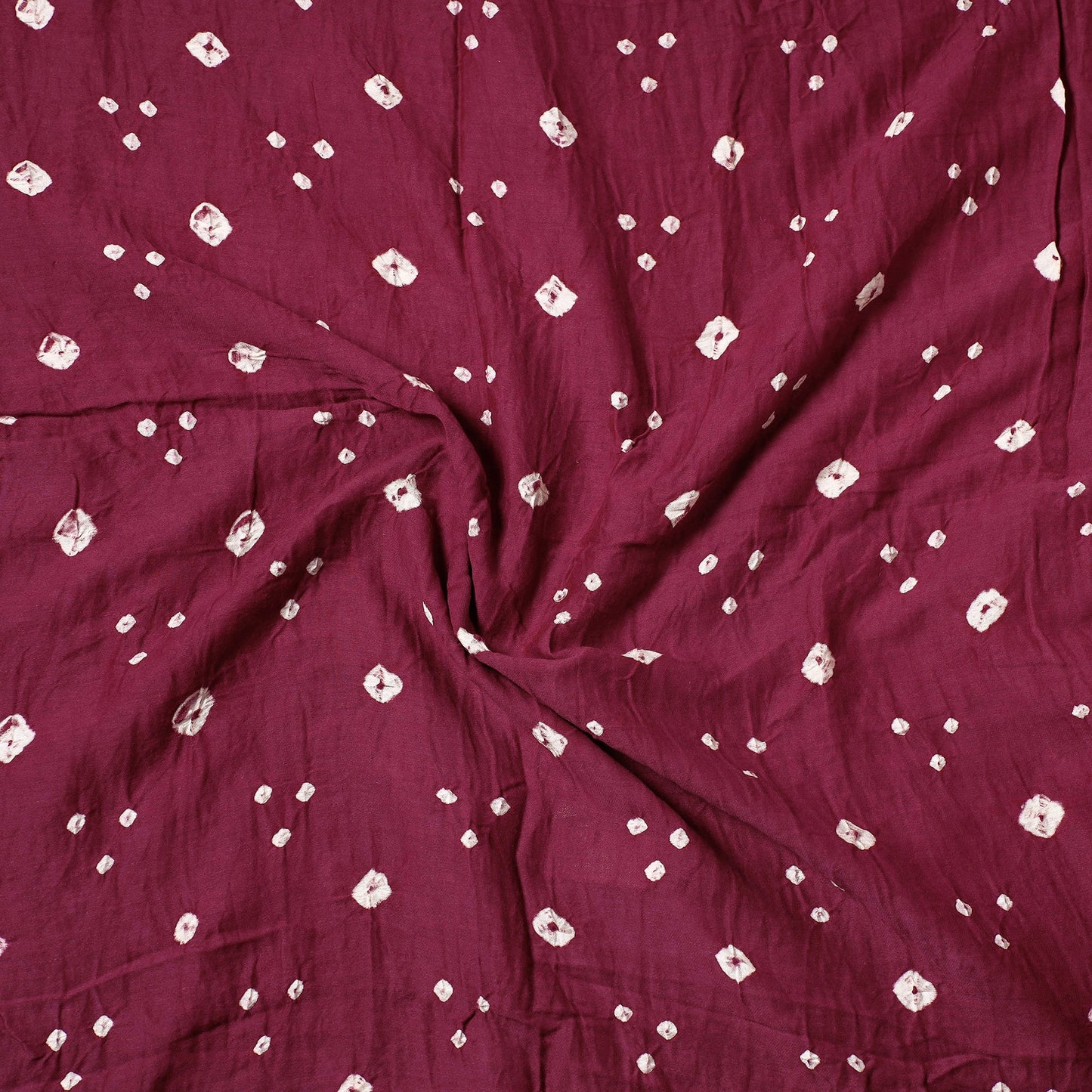 Kutch Bandhani Tie-Dye Satin Cotton Precut Fabric