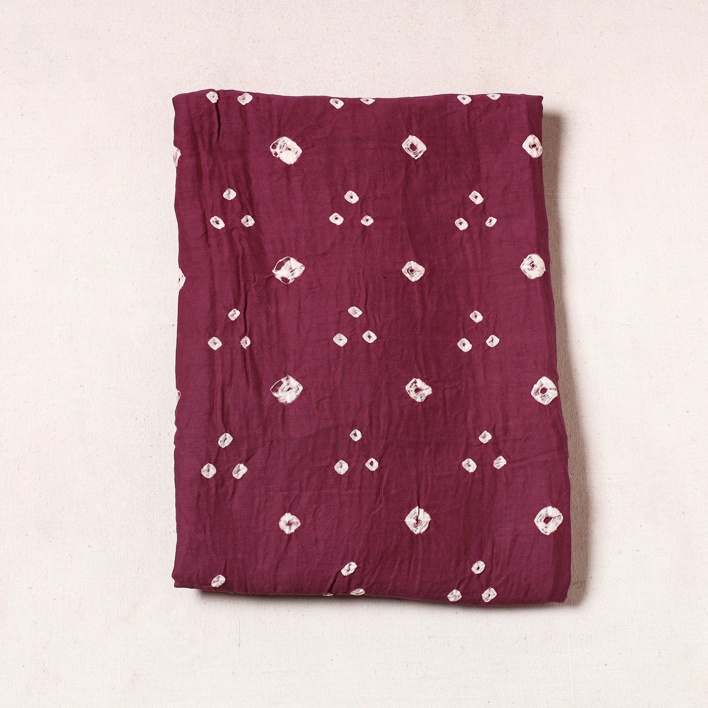 Kutch Bandhani Tie-Dye Satin Cotton Precut Fabric