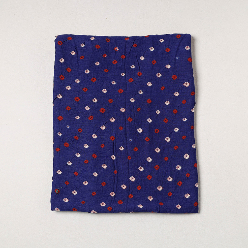 Purple - Kutch Bandhani Tie-Dye Mul Cotton Precut Fabric