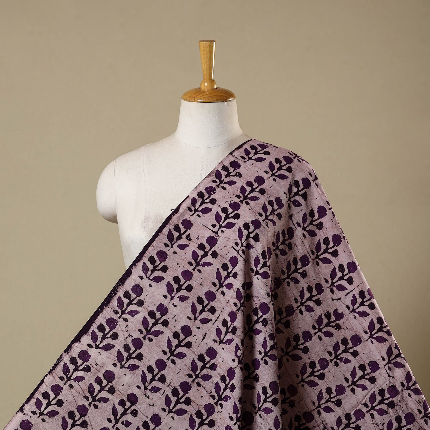 Purple - kutch batik cotton fabric 32 - handcrafted