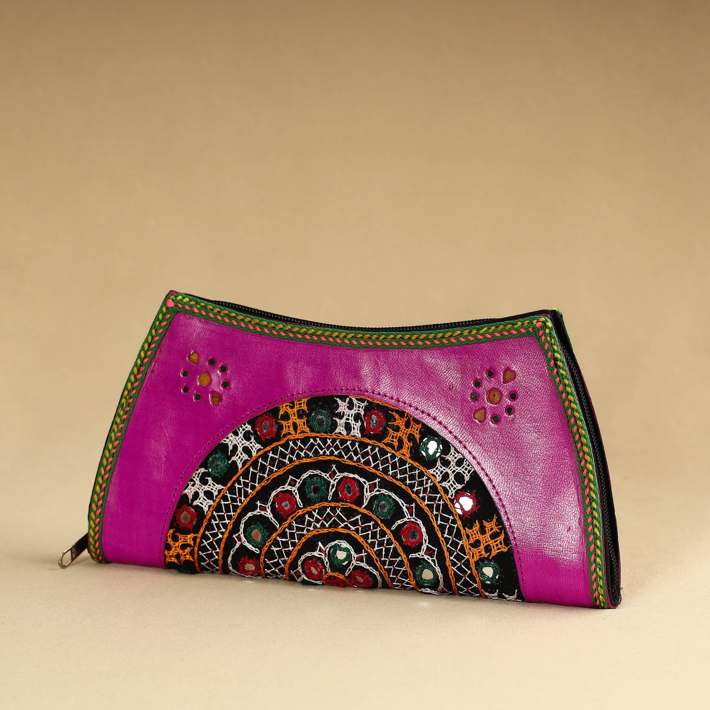 Purple Kutch Embroidery Wallets for Women