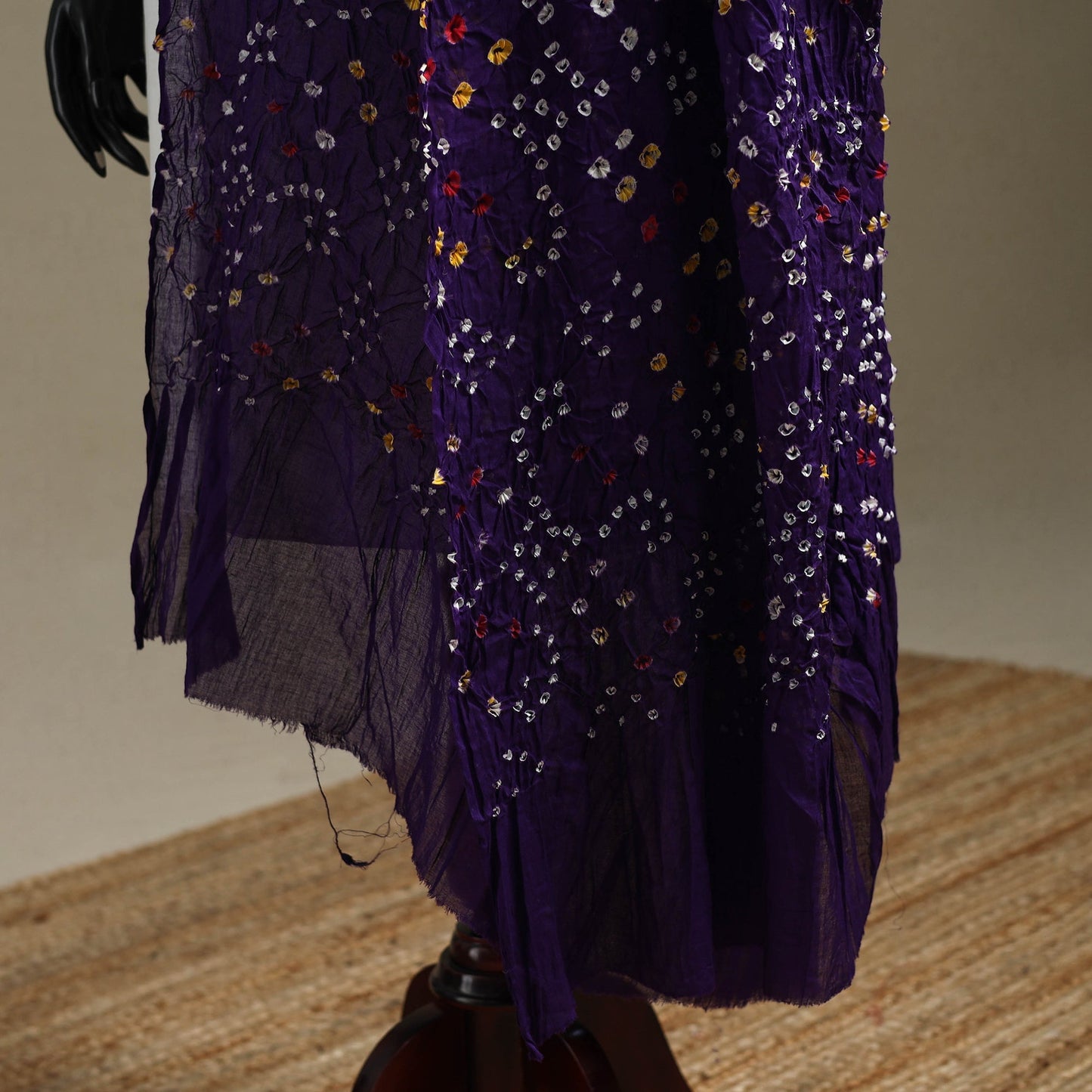 Kutch tie-dye cotton bandhani dupatta 73 - handcrafted