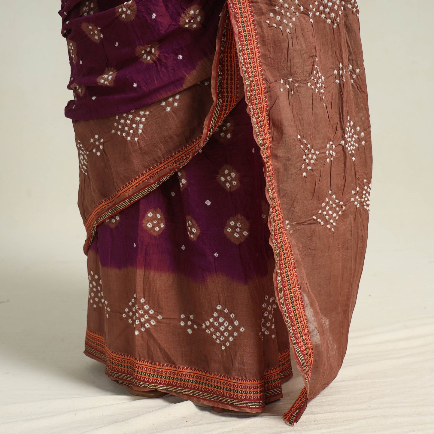 Purple Kutch Tie-Dye Bandhani Saree
