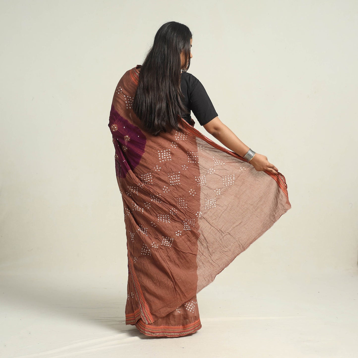 Purple Kutch Tie-Dye Bandhani Saree