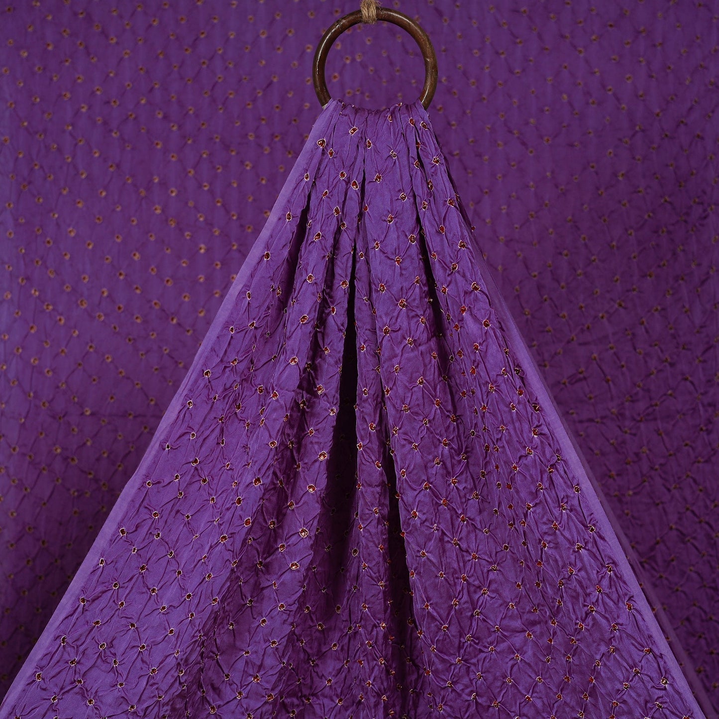 Kutch tie-dye modal silk bandhani fabric 09 - handcrafted