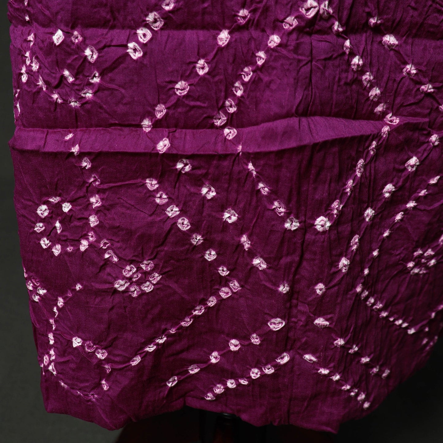 Kutch tie-dye satin cotton bandhani 3pc unstitched dress