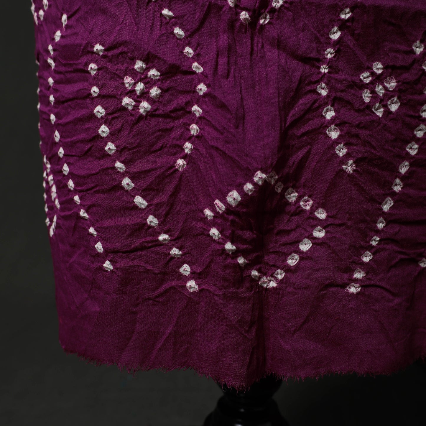 Kutch tie-dye satin cotton bandhani 3pc unstitched dress