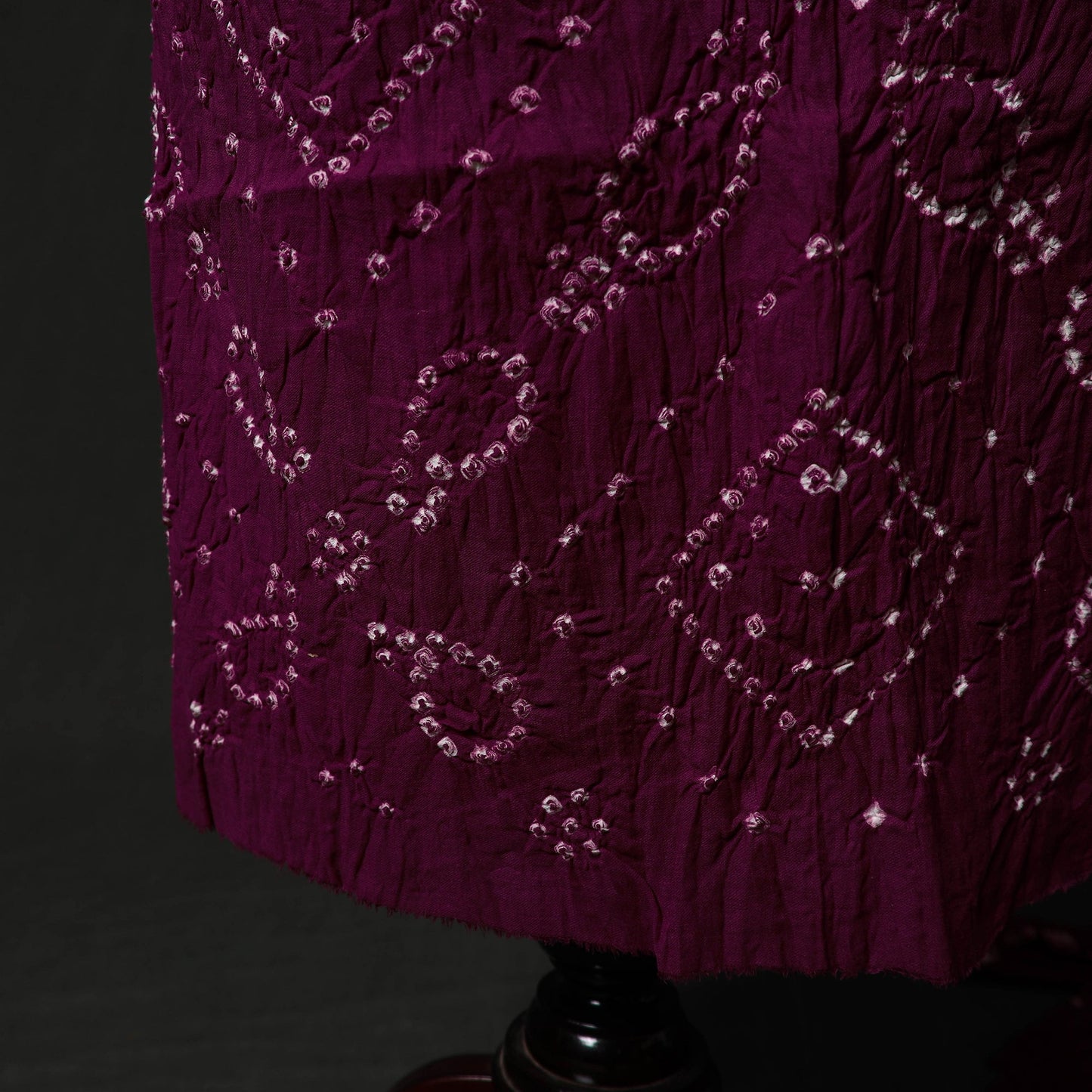 Kutch tie-dye satin cotton bandhani 3pc unstitched dress