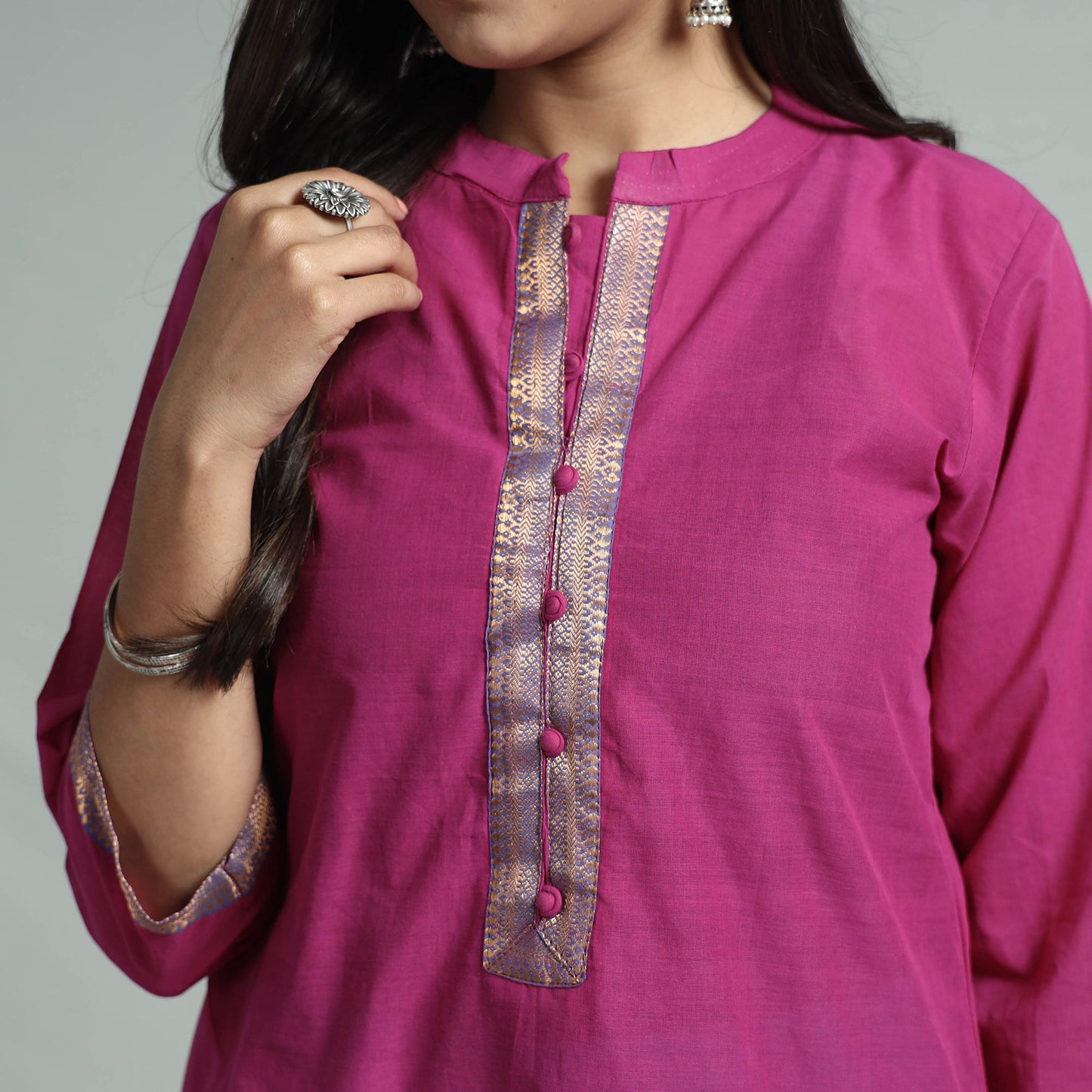 Mangalagiri Kurta with Palazzo & Dupatta Set