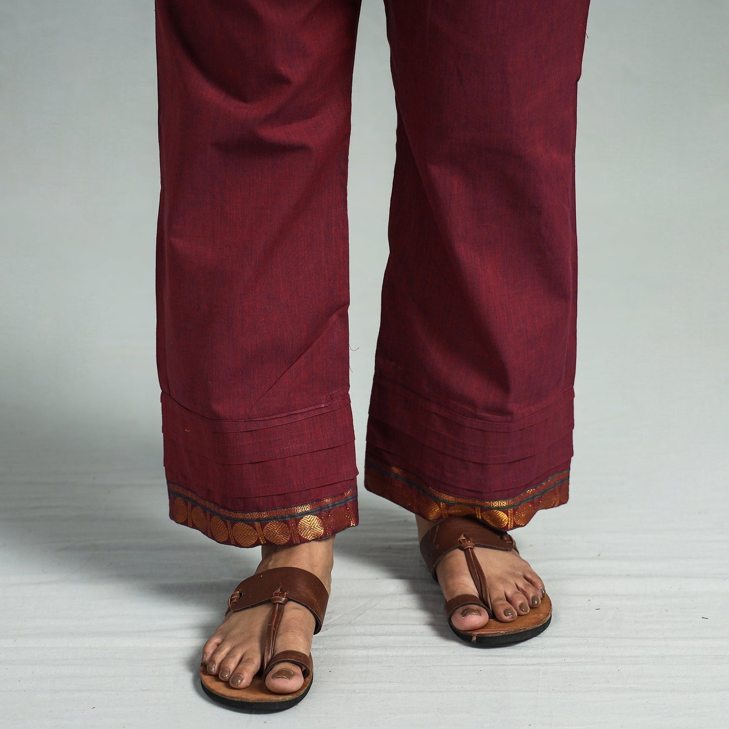 Purple - maroon - dharwad cotton kurta with palazzo &