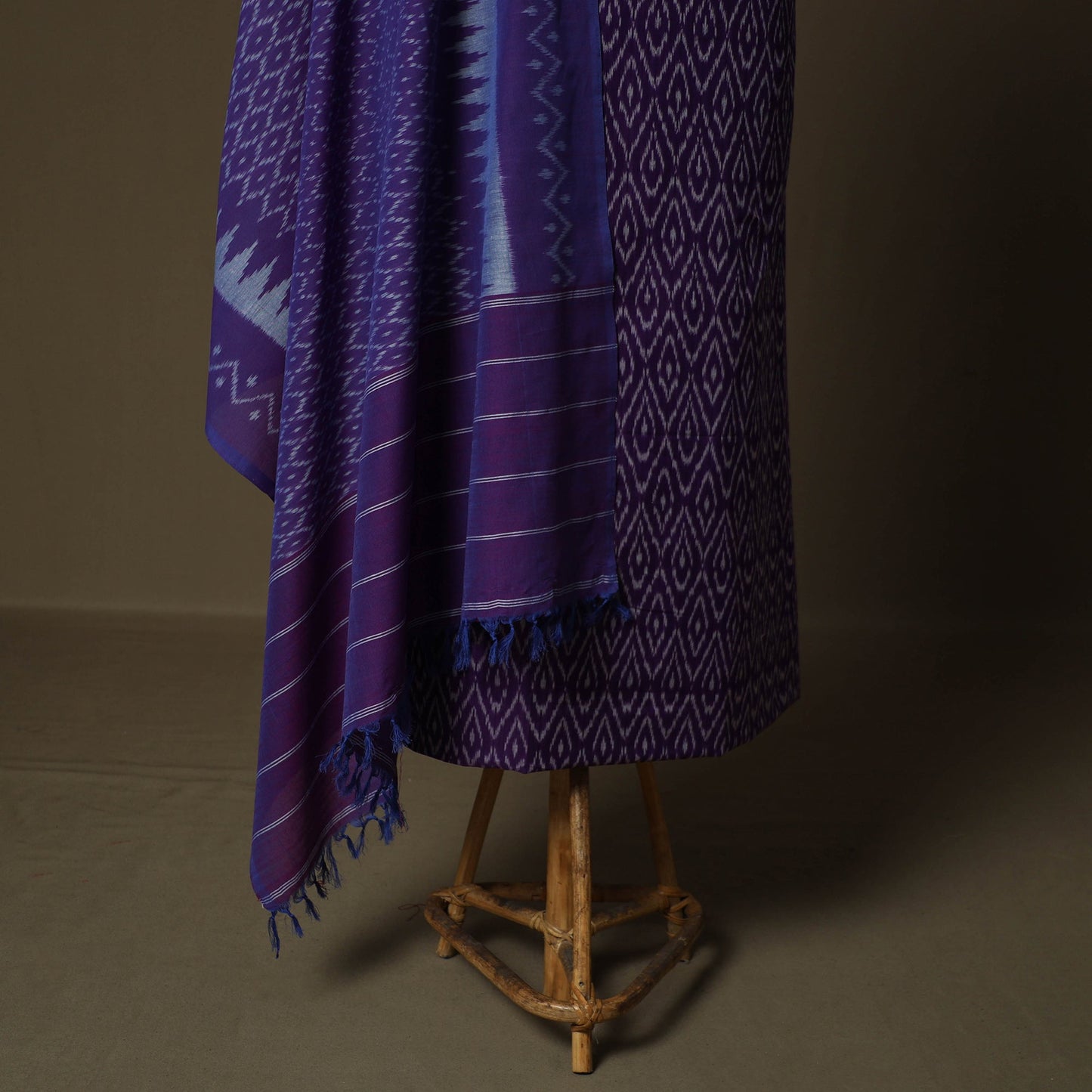 Handloom mercerised cotton pochampally ikat 2pc unstitched