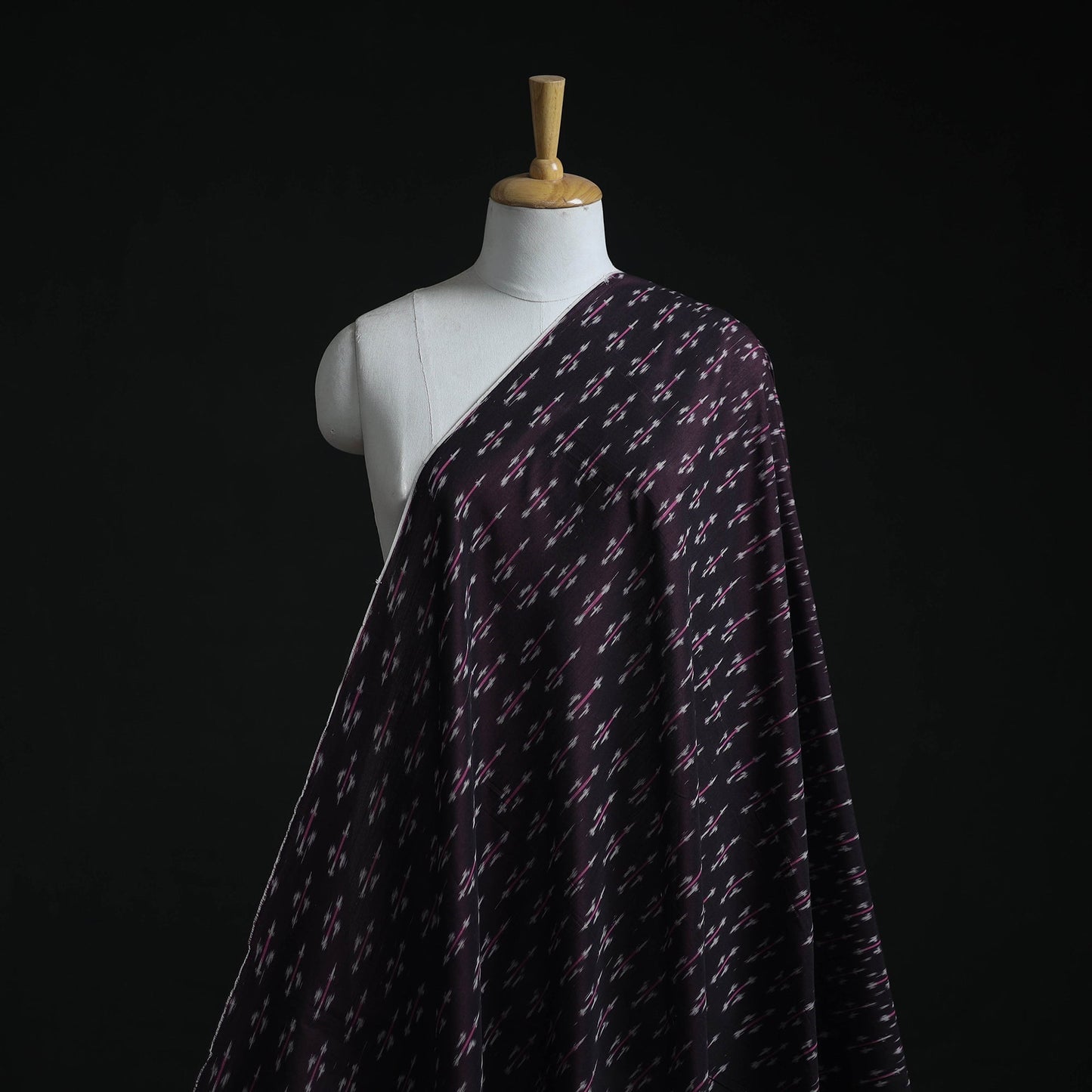 Mercerised cotton pochampally ikat fabric 23 - handcrafted