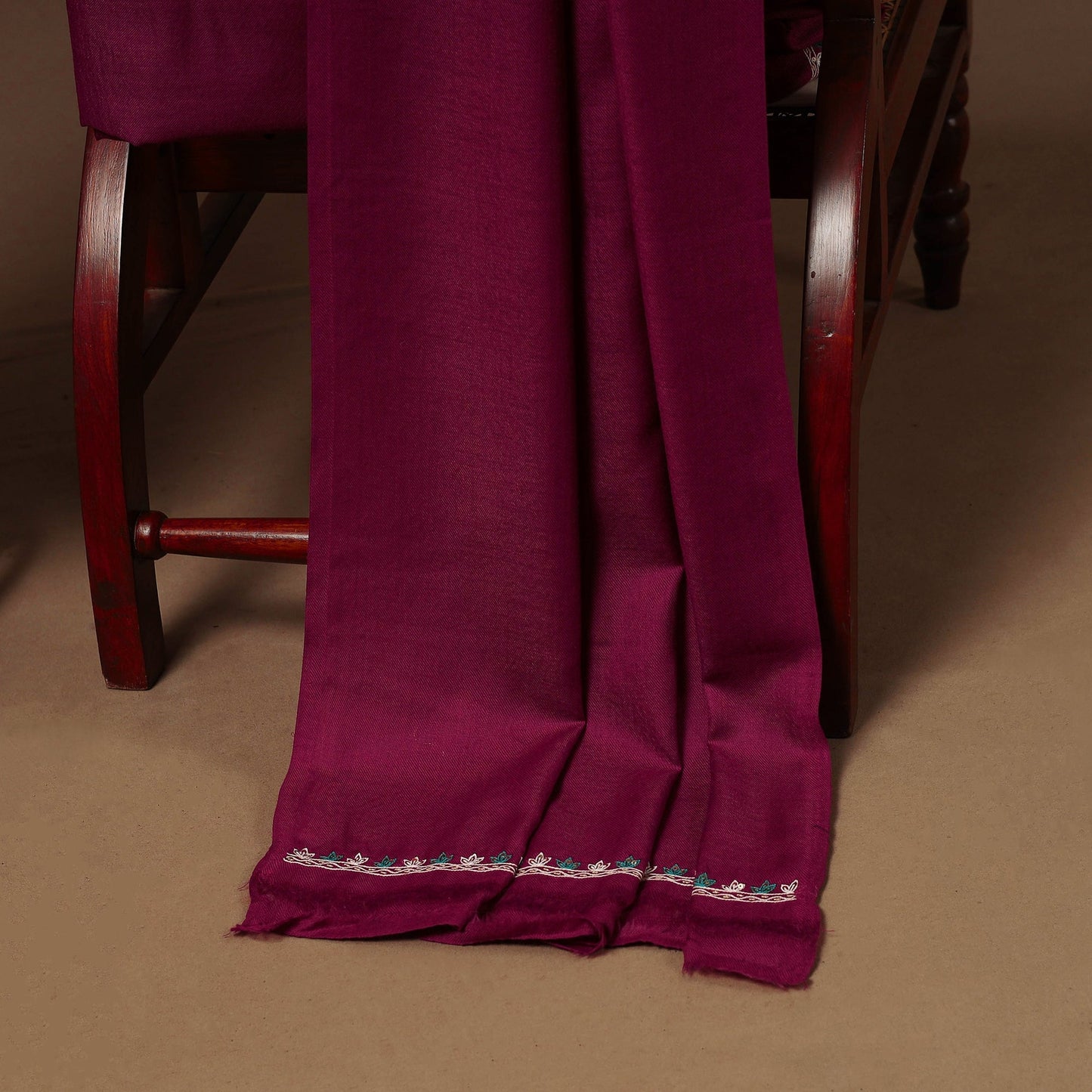 Merino wool hand embroidery 3pc unstitched dress material