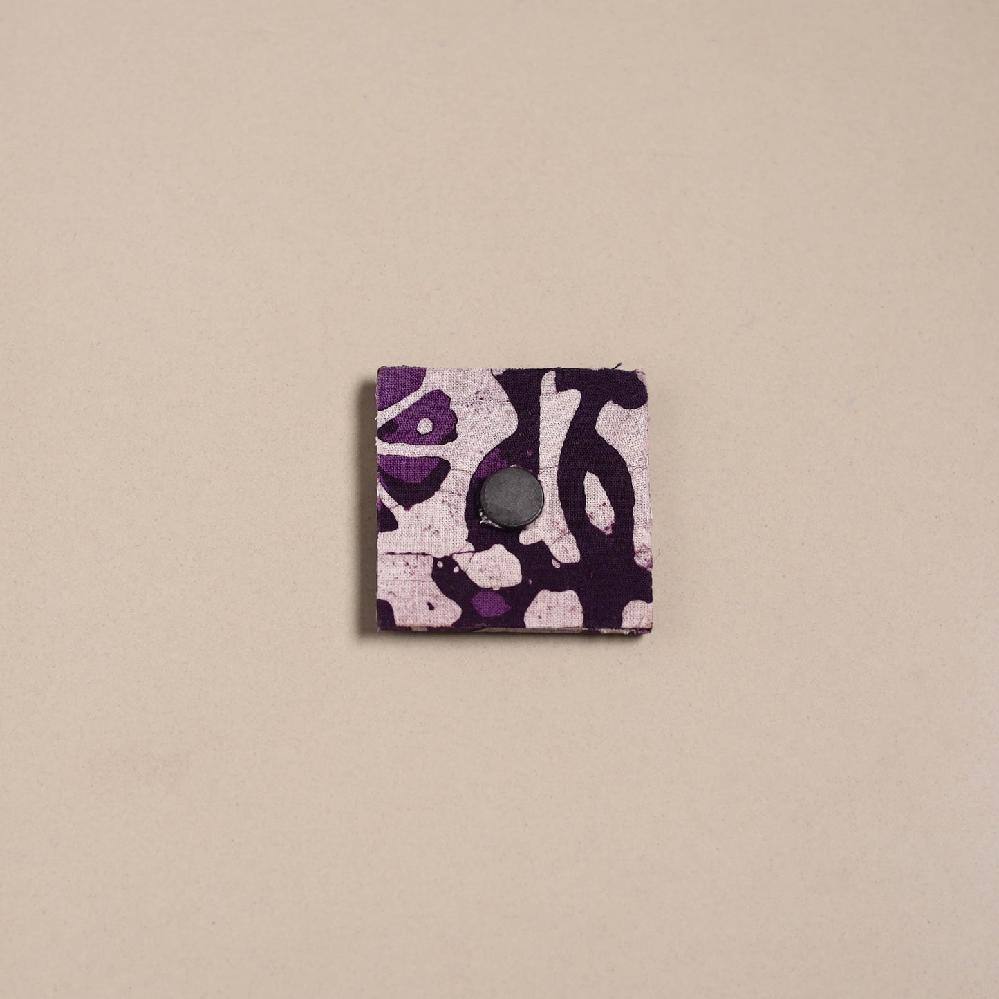 Mirror work handmade fabart jute magnet 33 - handcrafted