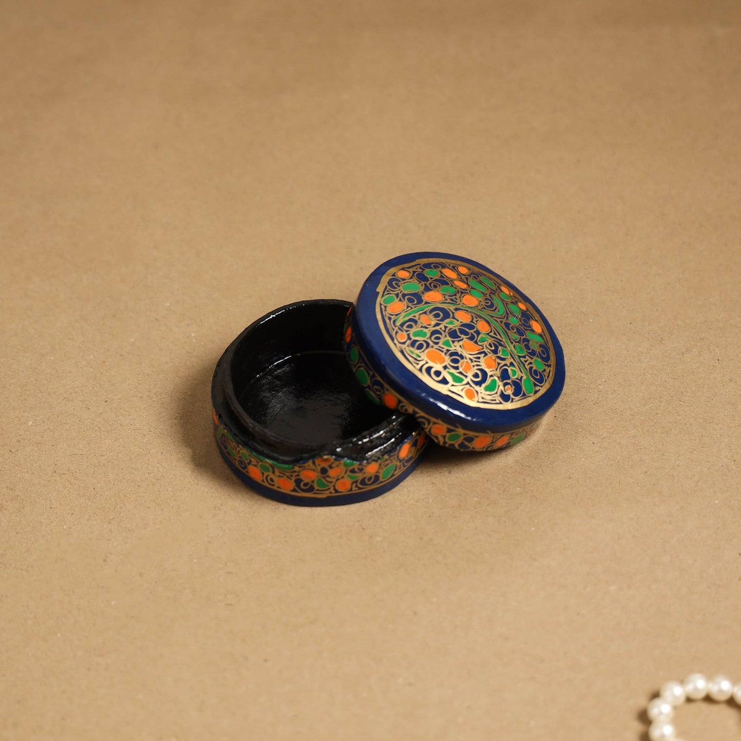 Multicolor - handpainted paper mache multipurpose box 11