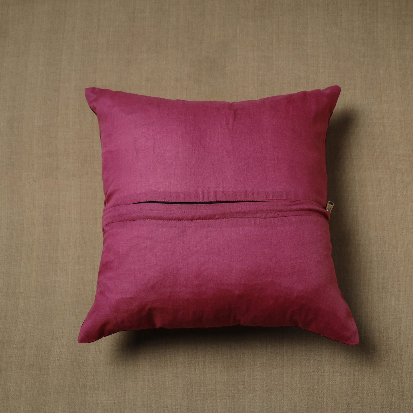Purple - patchwork cotton kanchipuram cushion cover (16 x
