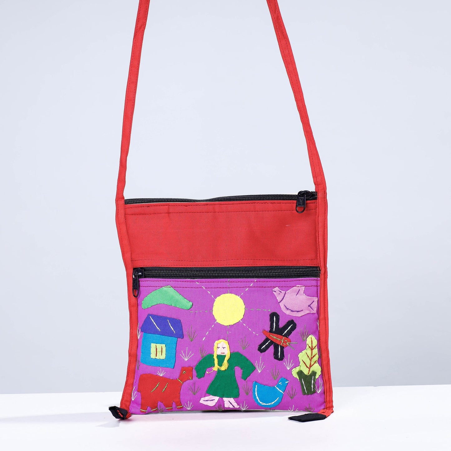 Pipli Applique Work Cotton Sling Bag Online at iTokri.com