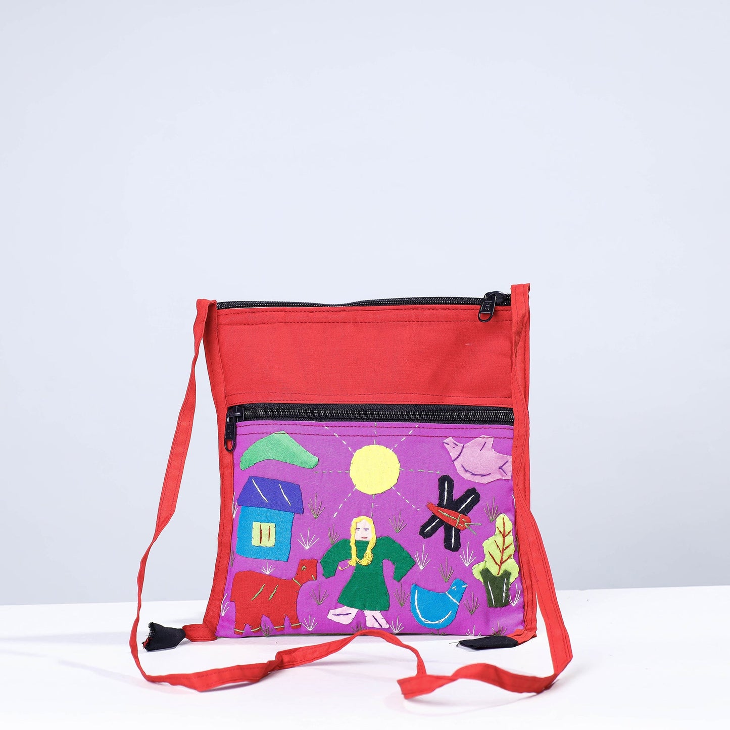Pipli Applique Work Cotton Sling Bag Online at iTokri.com