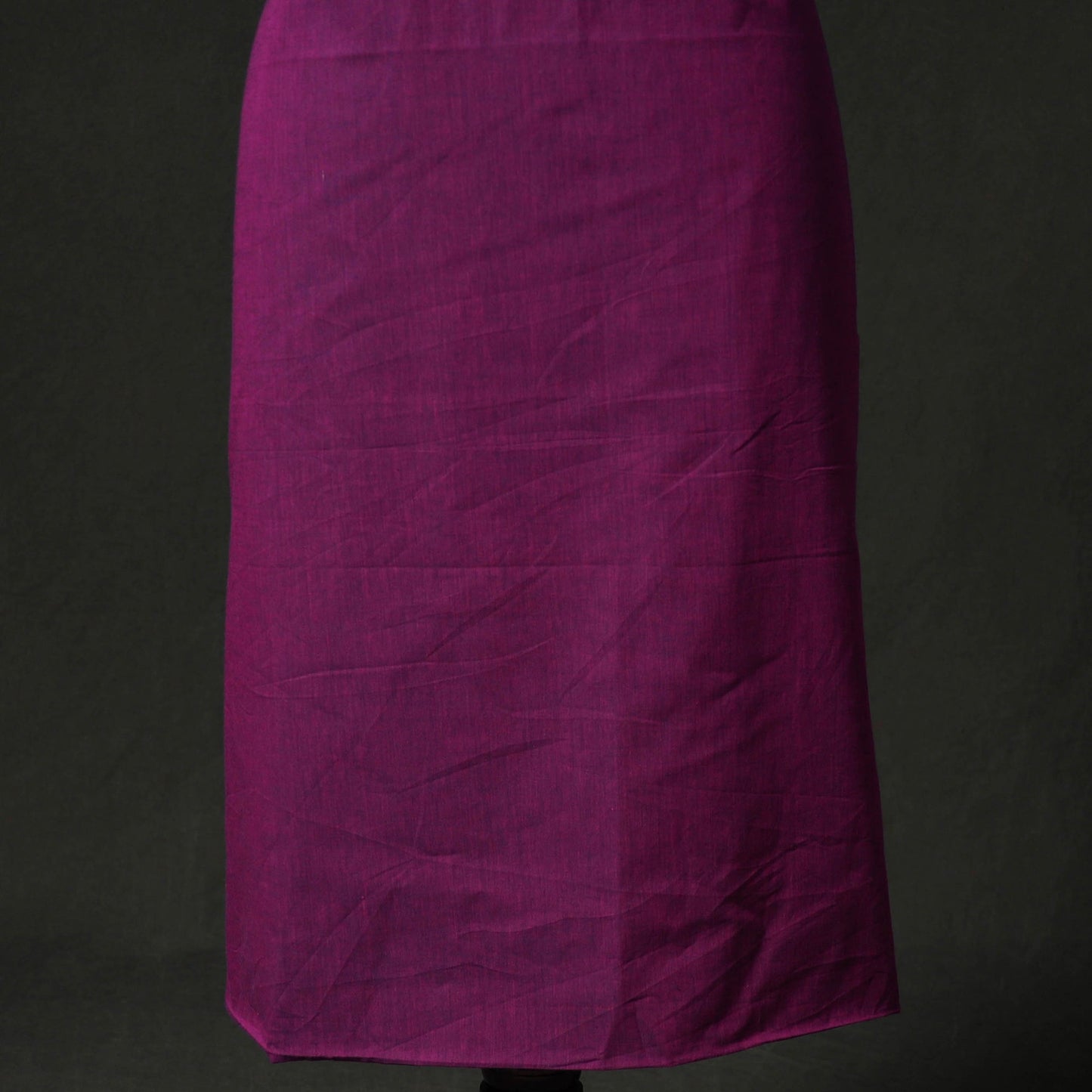 Plain cotton 2pc unstitched dress material with jewellery