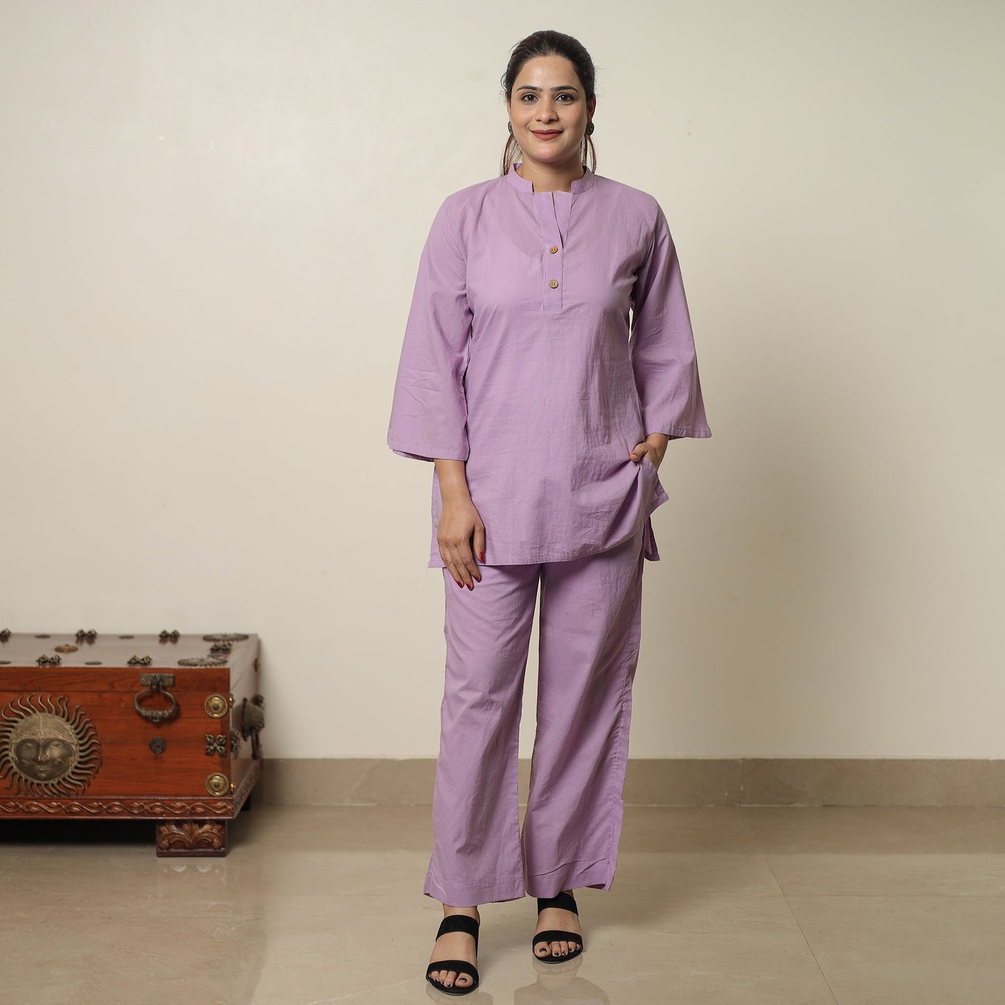 Plain Dyed Cotton Co-Ord Set 01 Online at iTokri.com