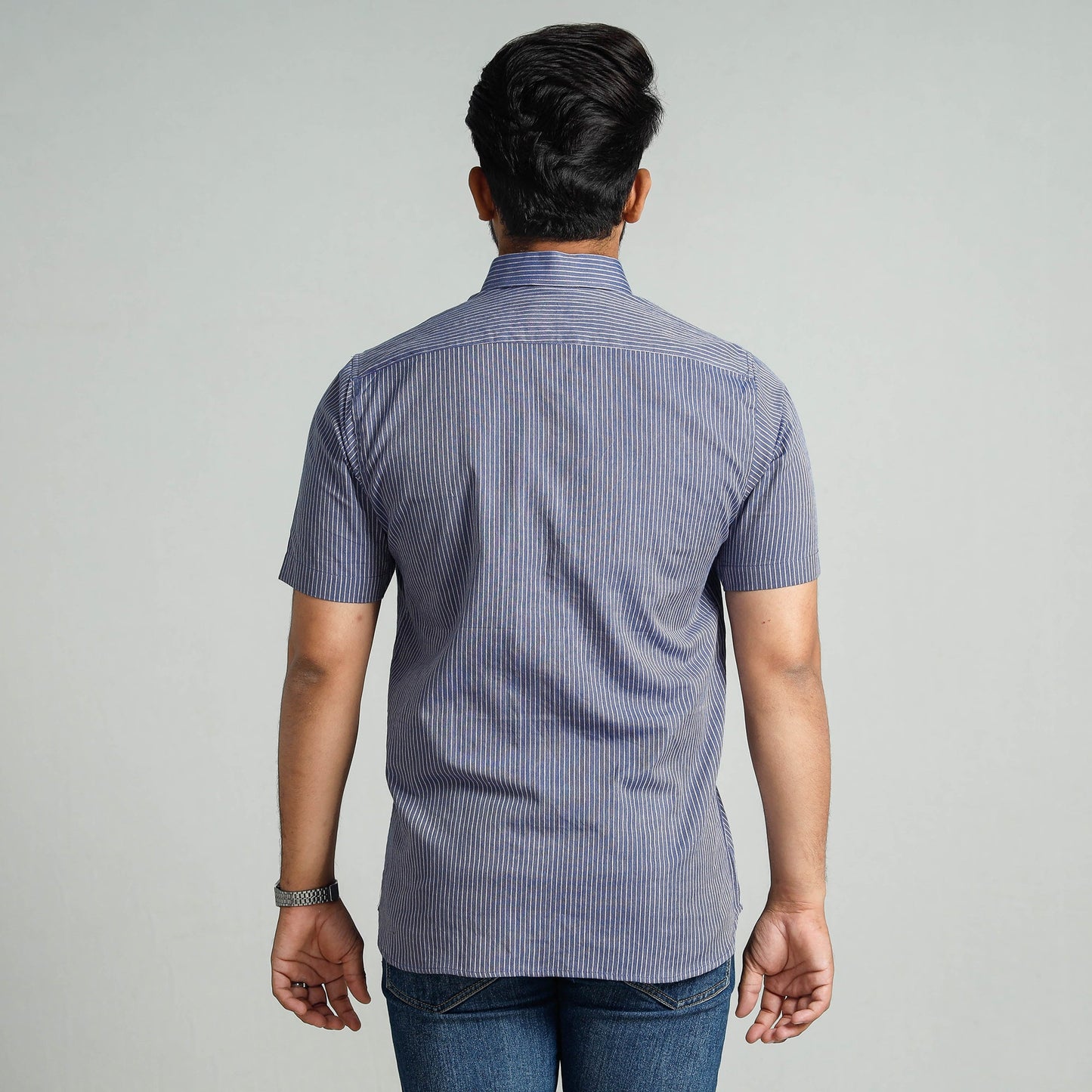 Buy Plain Handloom Cotton Men Half Sleeve Shirt Online at iTokri.com