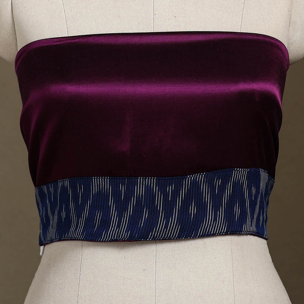Purple Plain Mashru Silk Blouse Piece