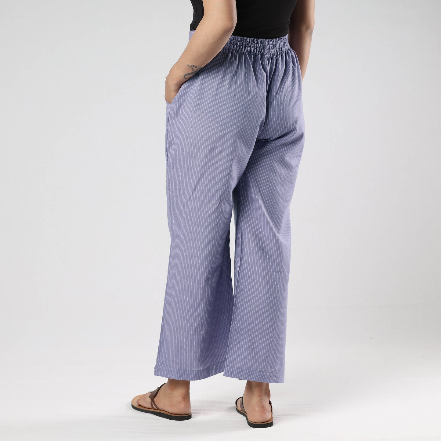 Running Stitch Cotton Palazzo by iTokri Casuals