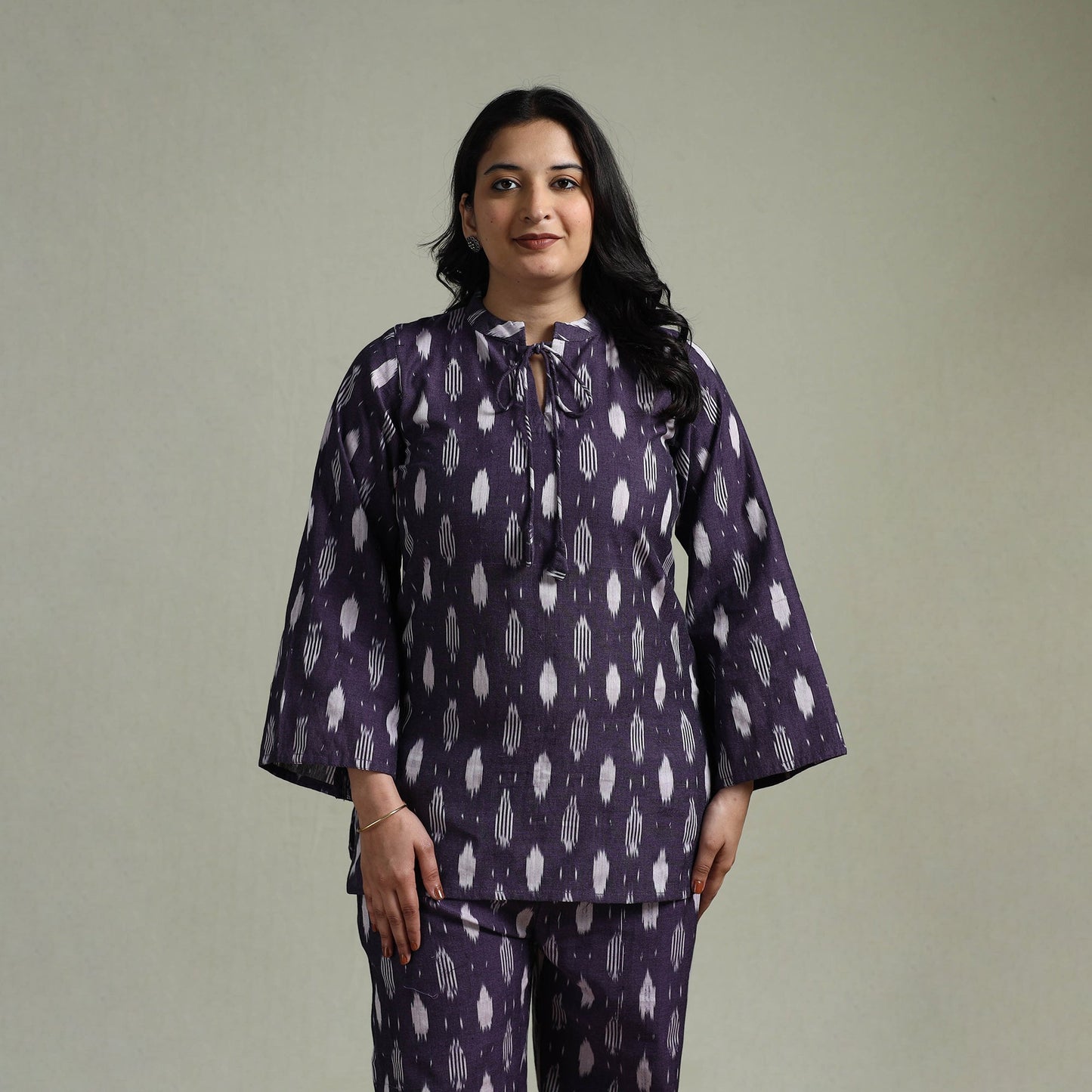 Pochampally ikat cotton co-ord set for women 16
