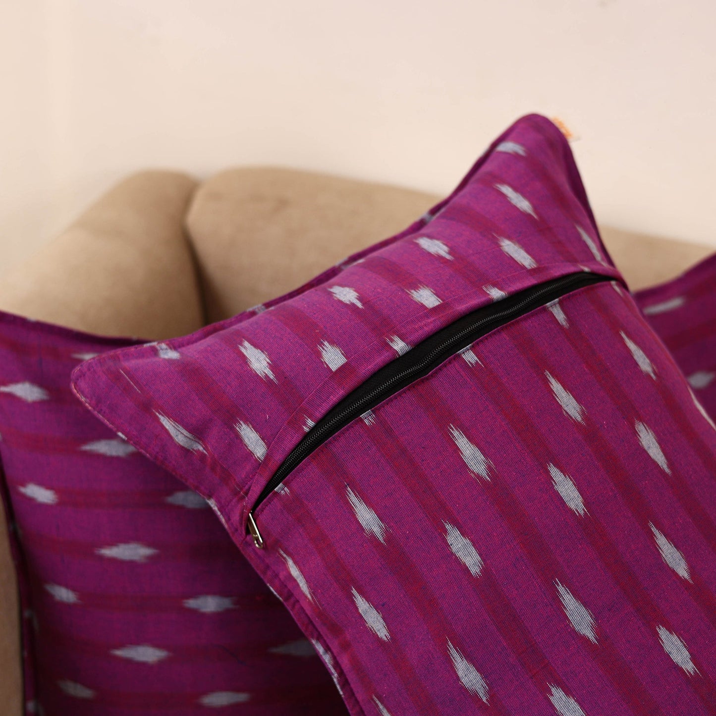 Pochampally ikat weave pillow covers (set of 2) 17