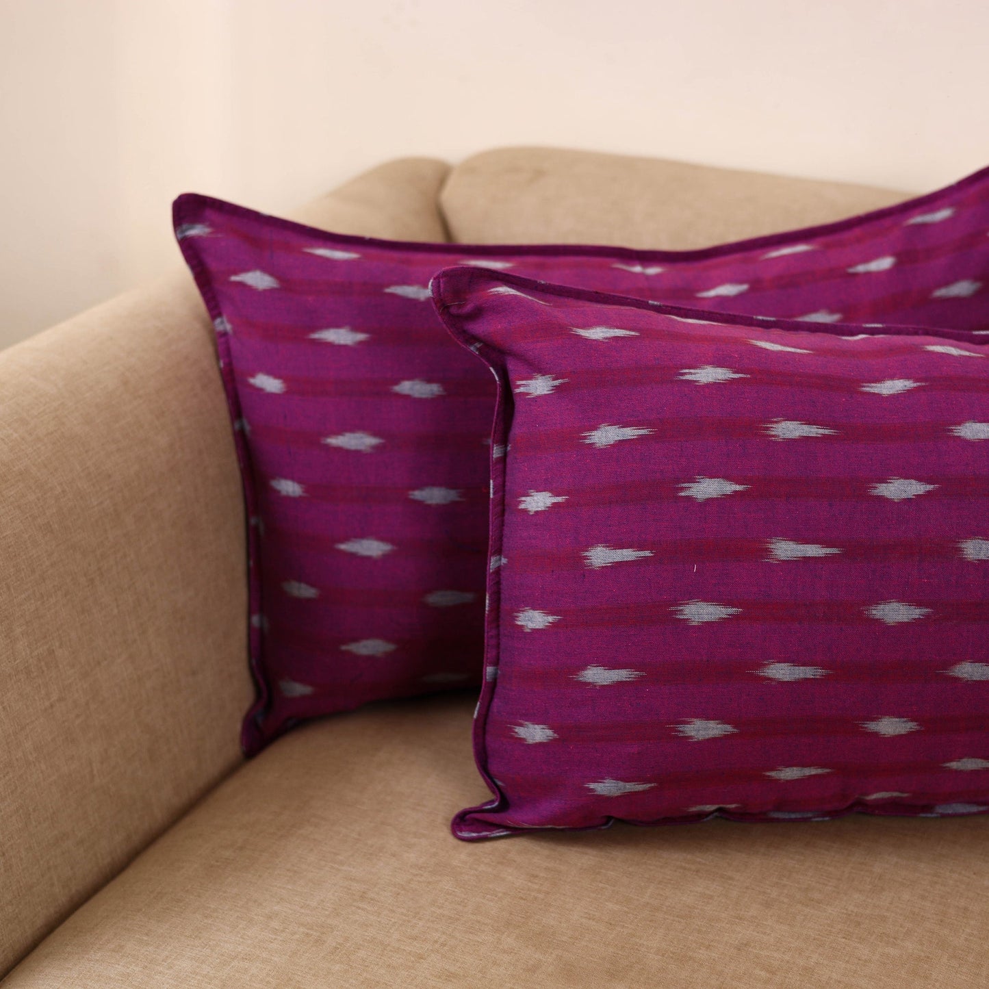 Pochampally ikat weave pillow covers (set of 2) 17