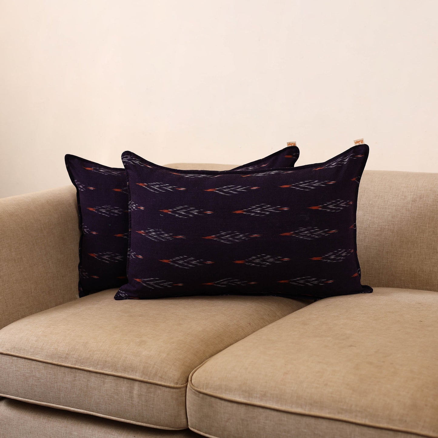 Pochampally ikat weave pillow covers (set of 2) 22