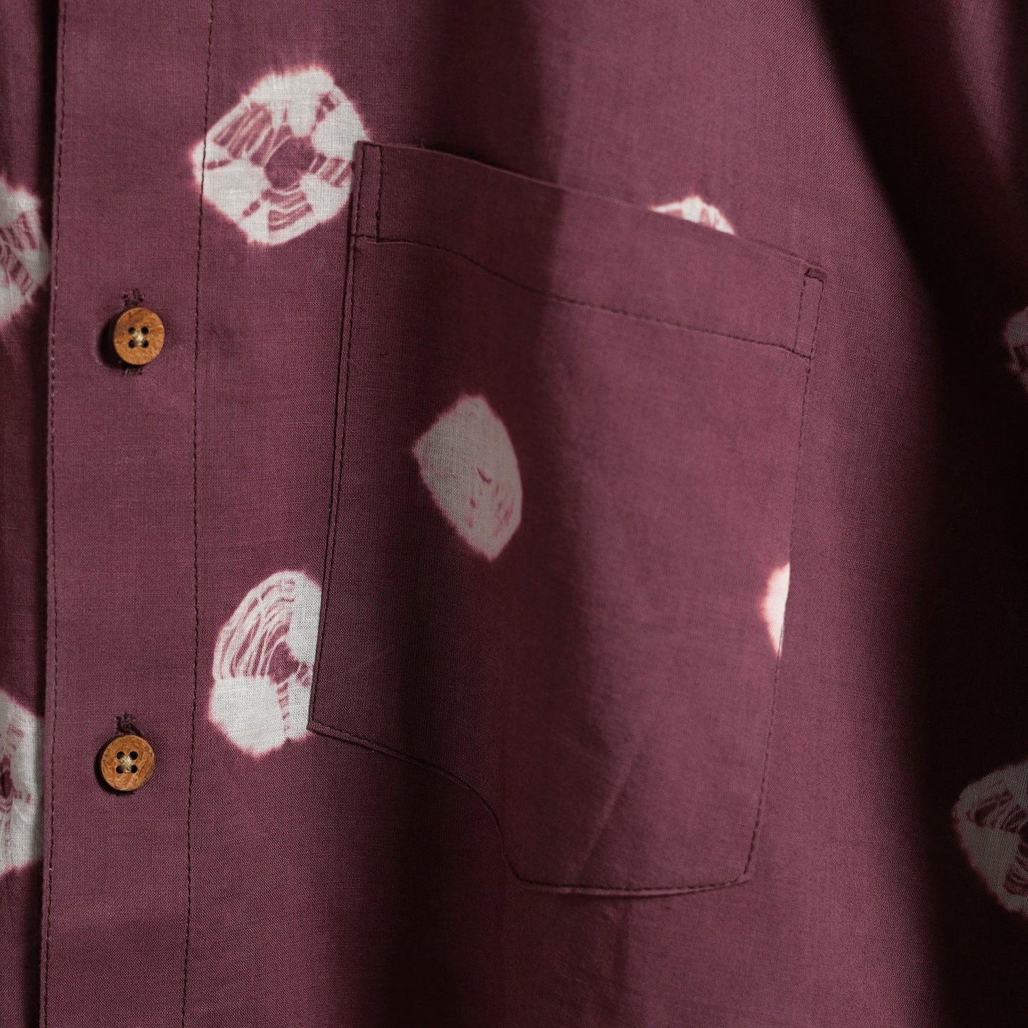 Purple & white - pure cotton full sleeve tie-dye men