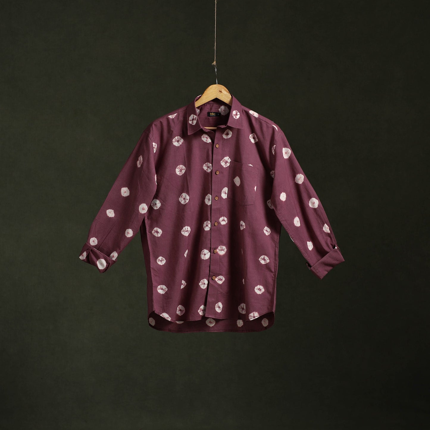 Purple & white - pure cotton full sleeve tie-dye men