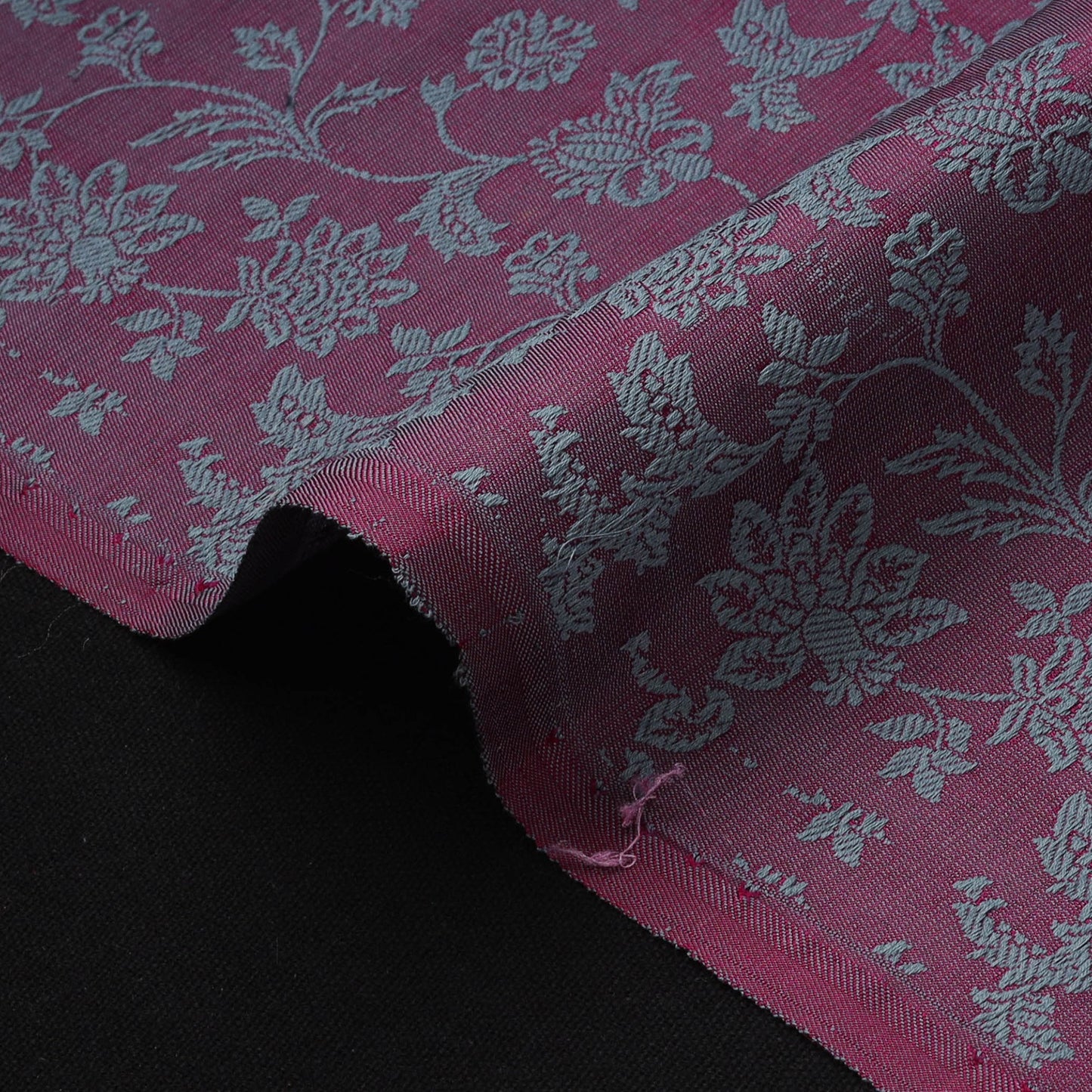 Pure handwoven silk cotton jacquard weave banarasi fabric