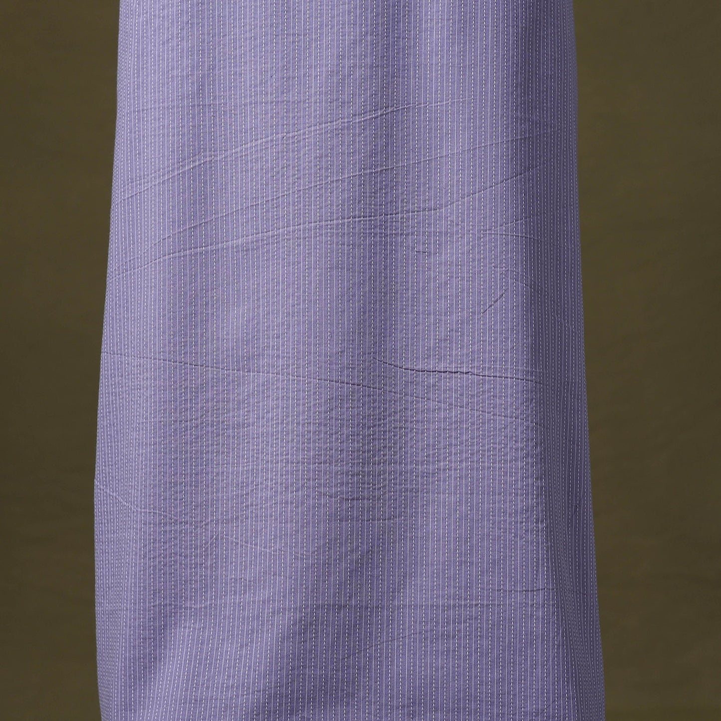 Purple Running Stitch Plain Cotton Unstitched Kurta Material