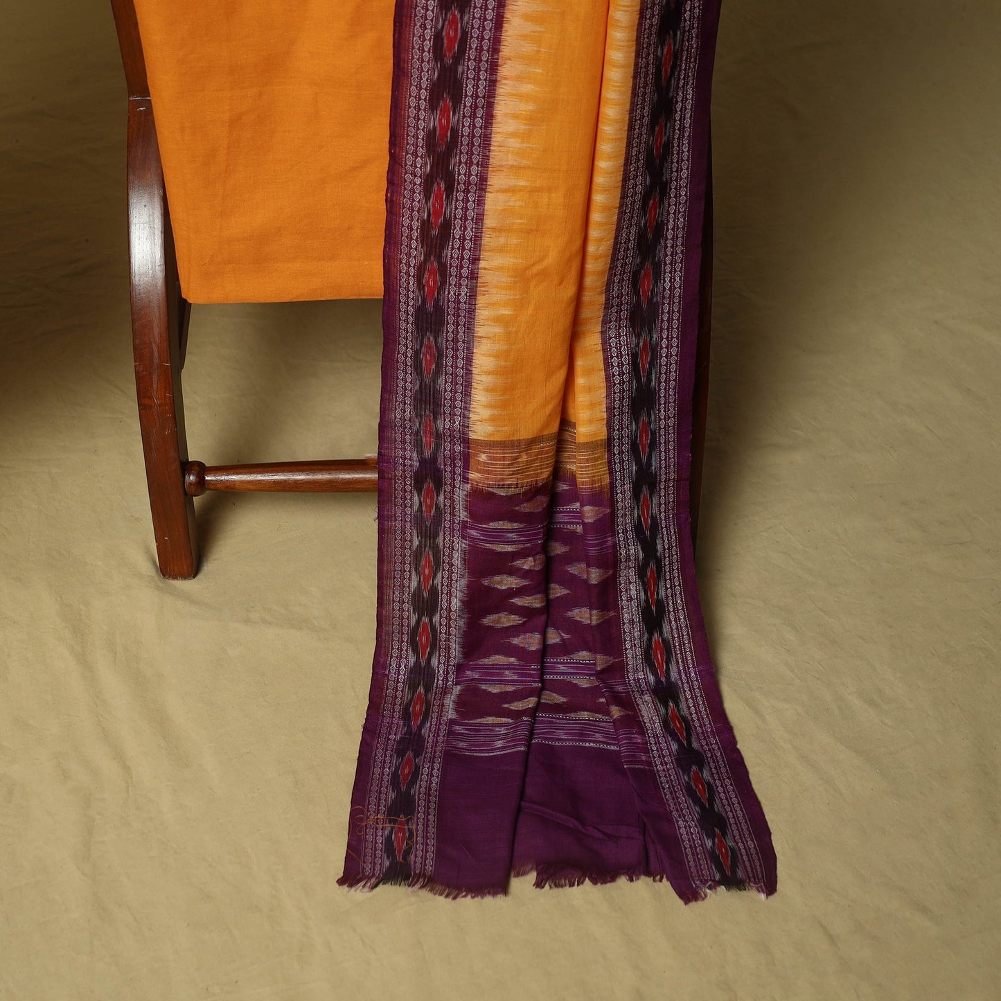 Sambalpuri ikat handloom cotton 3pc unstitched dress