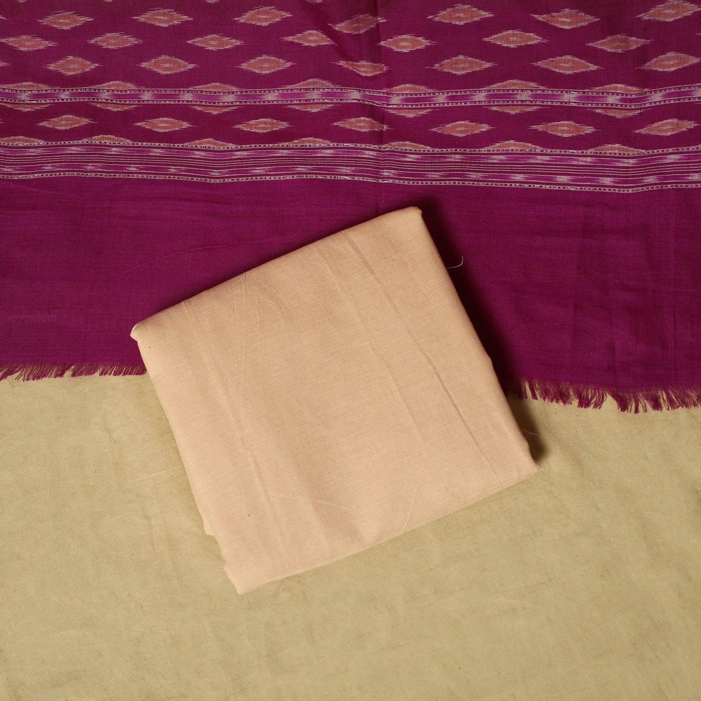Sambalpuri ikat handloom cotton 3pc unstitched dress