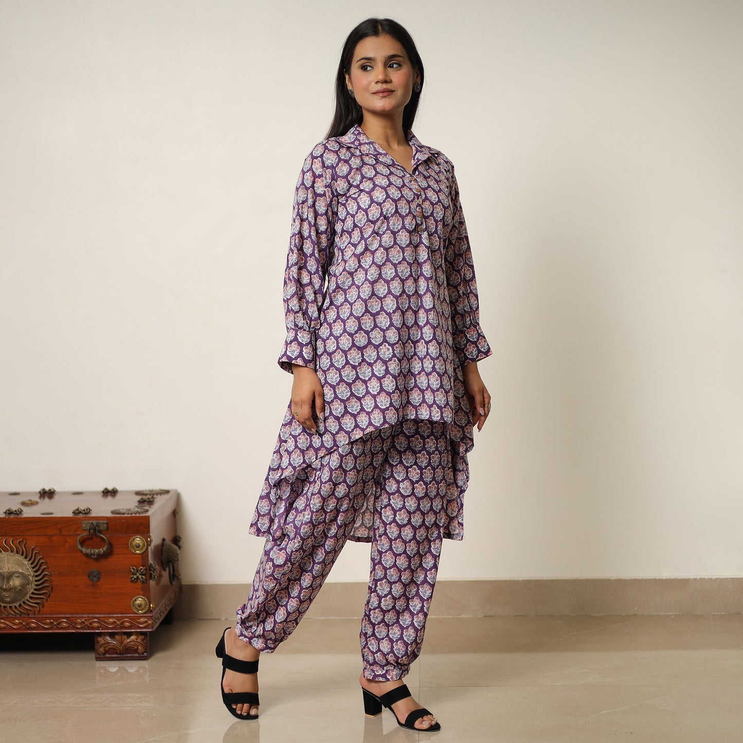 Sanganeri Block Printed Cotton Co-Ord Set 02 Online at iTokri.com